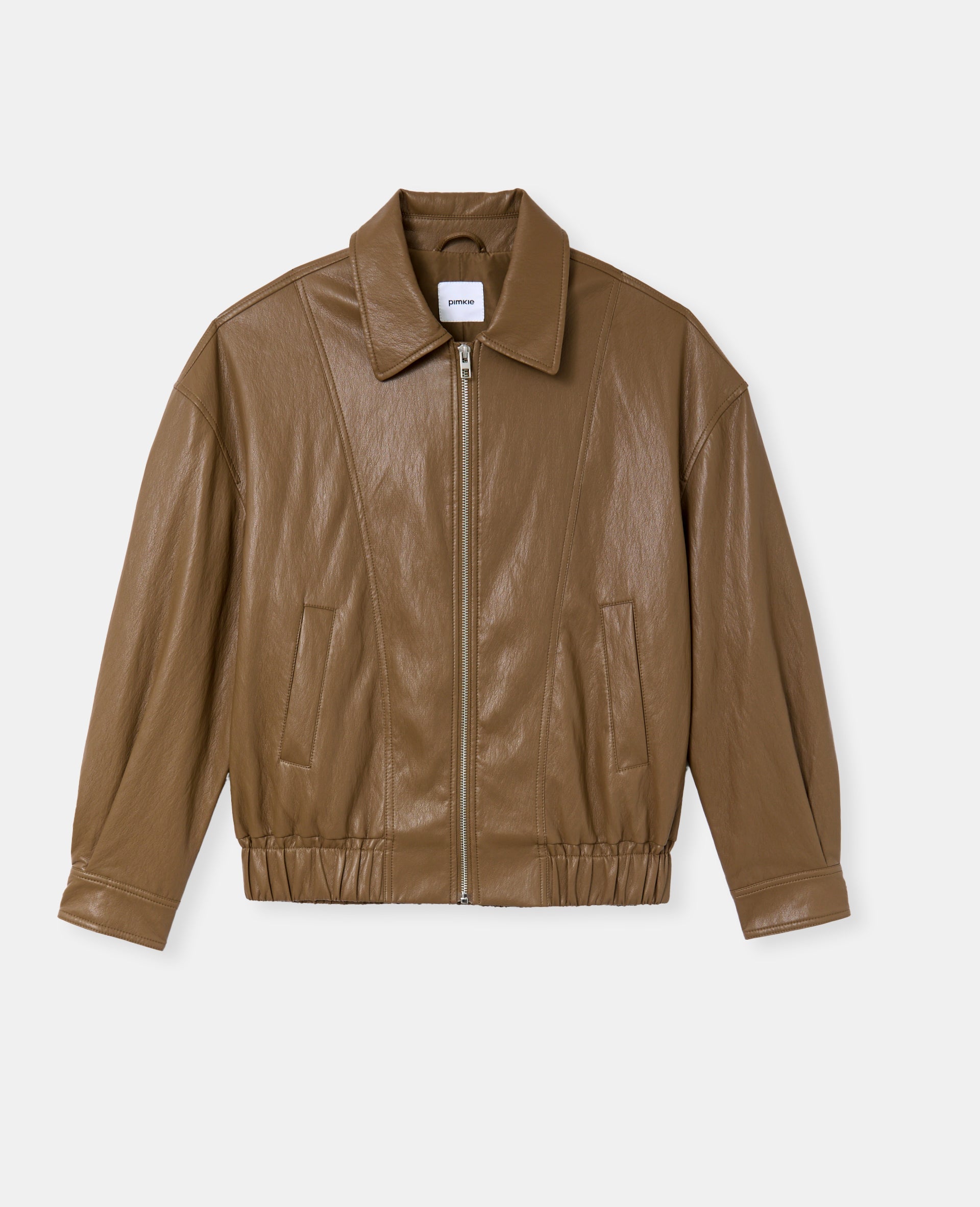 Blouson en simili avec col