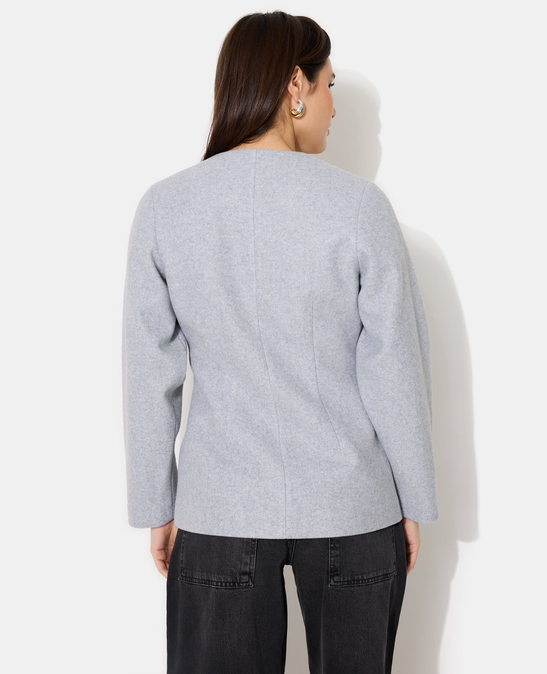 Veste cintrée effet drap de laine