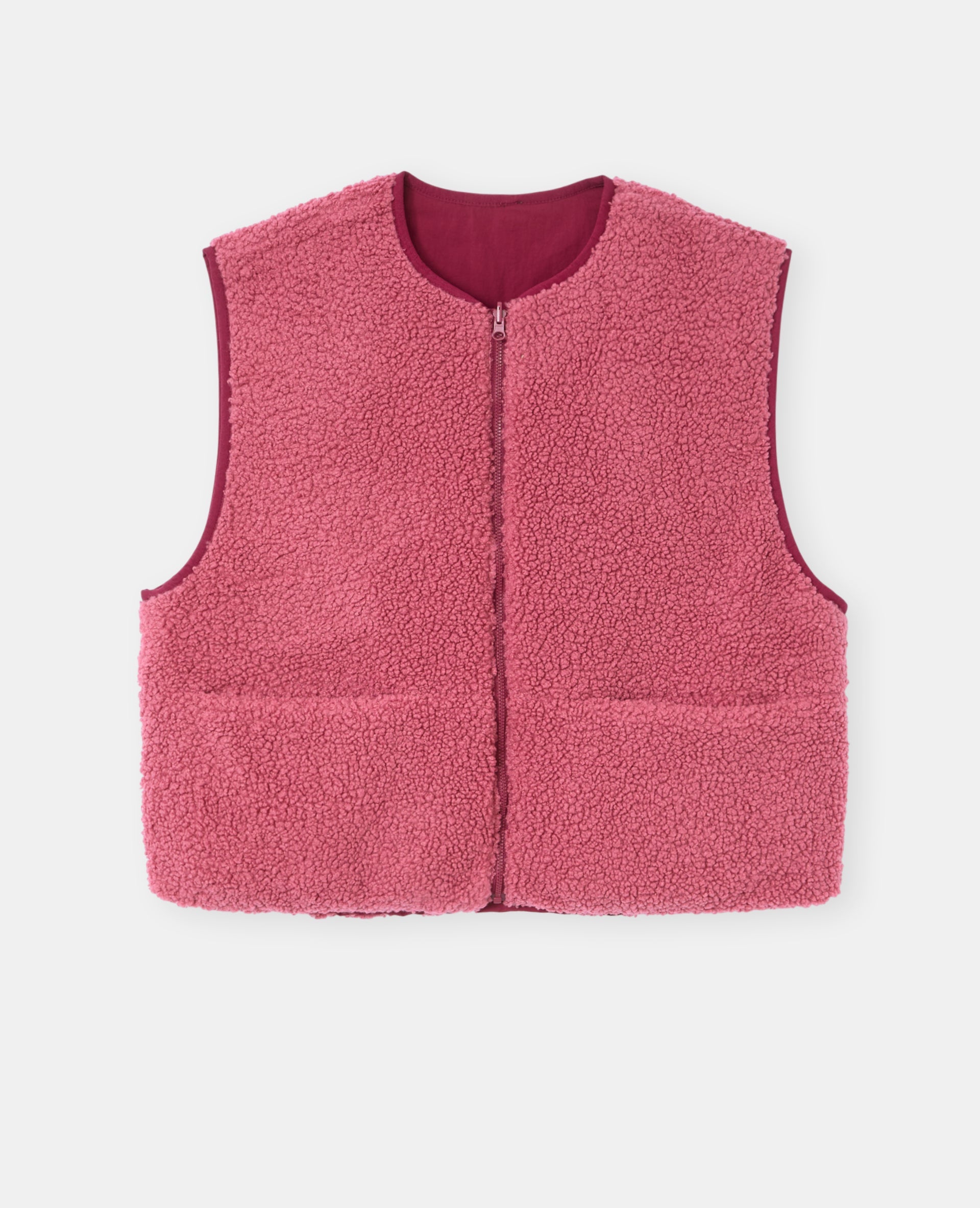 Veste sans manches réversible avec sherpa