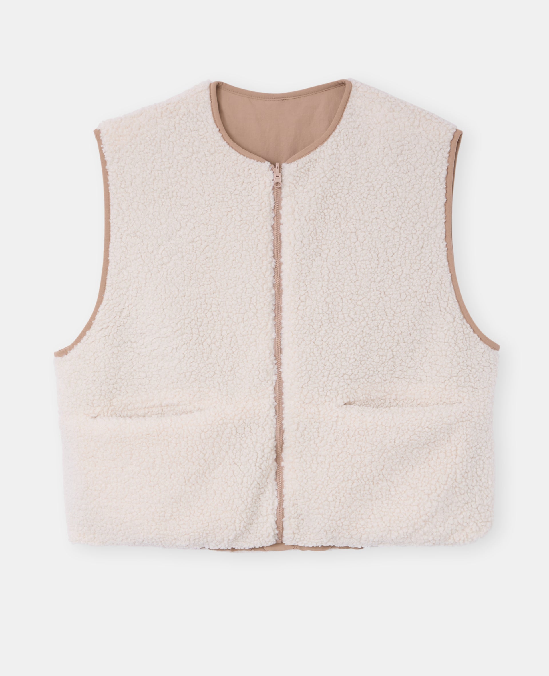 Veste sans manches réversible avec sherpa