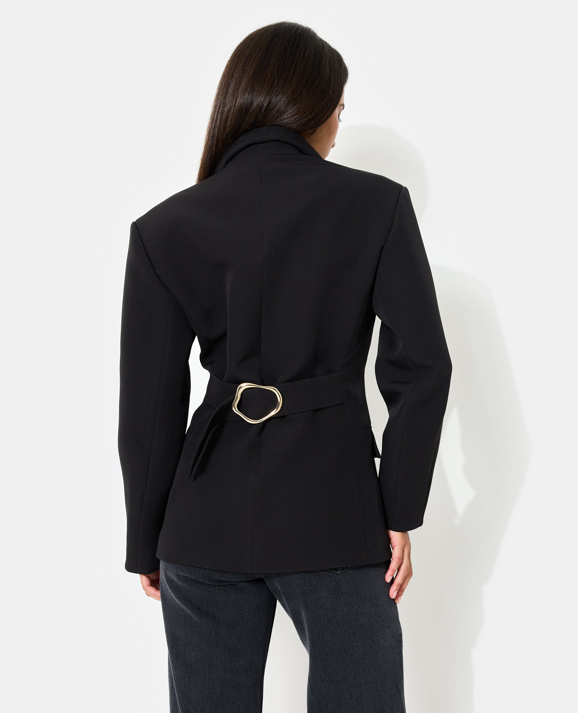 Veste blazer cintrée avec épaulettes
