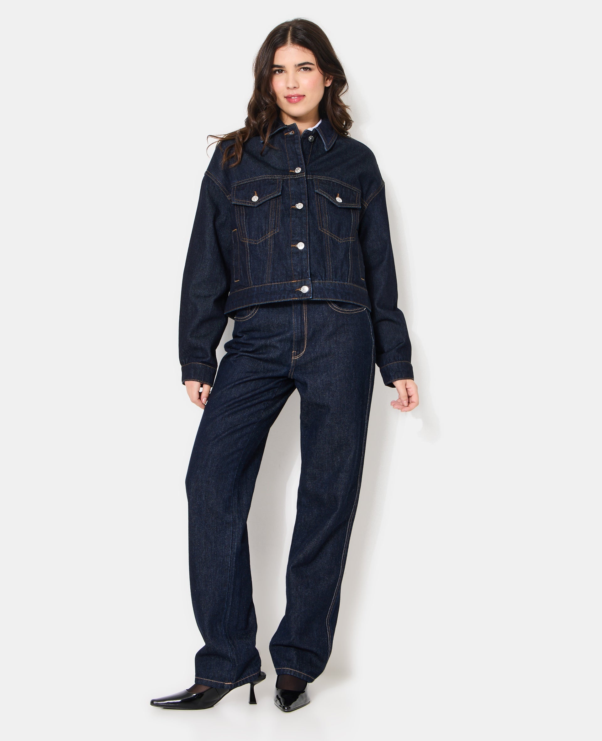 Veste en jean courte
