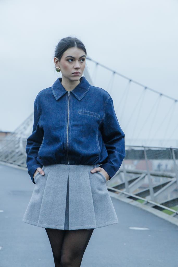 Veste boule en jean