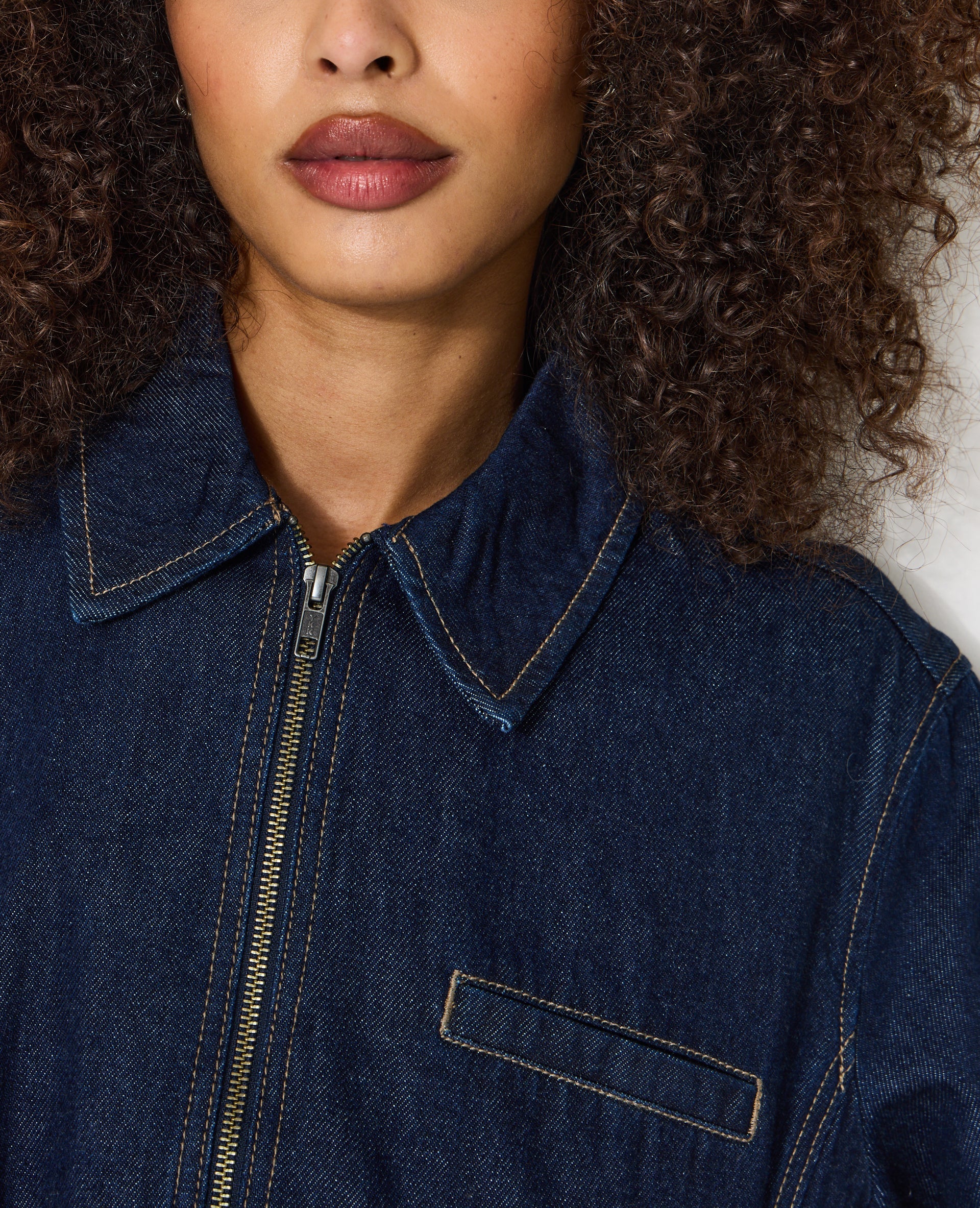 Veste boule en jean