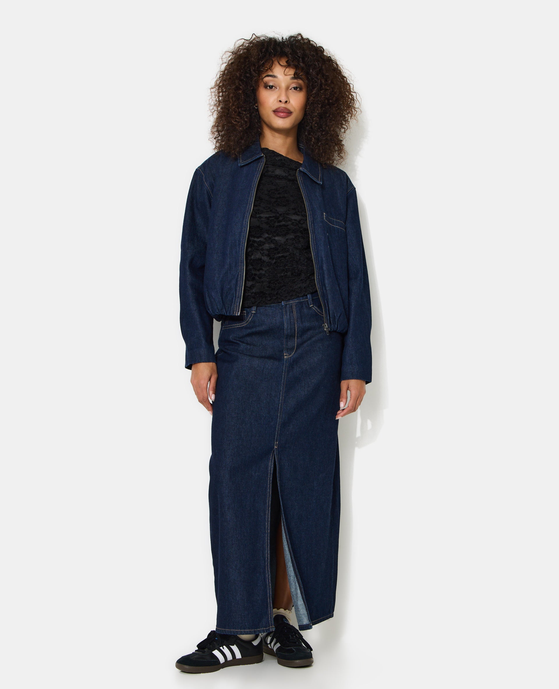 Veste boule en jean