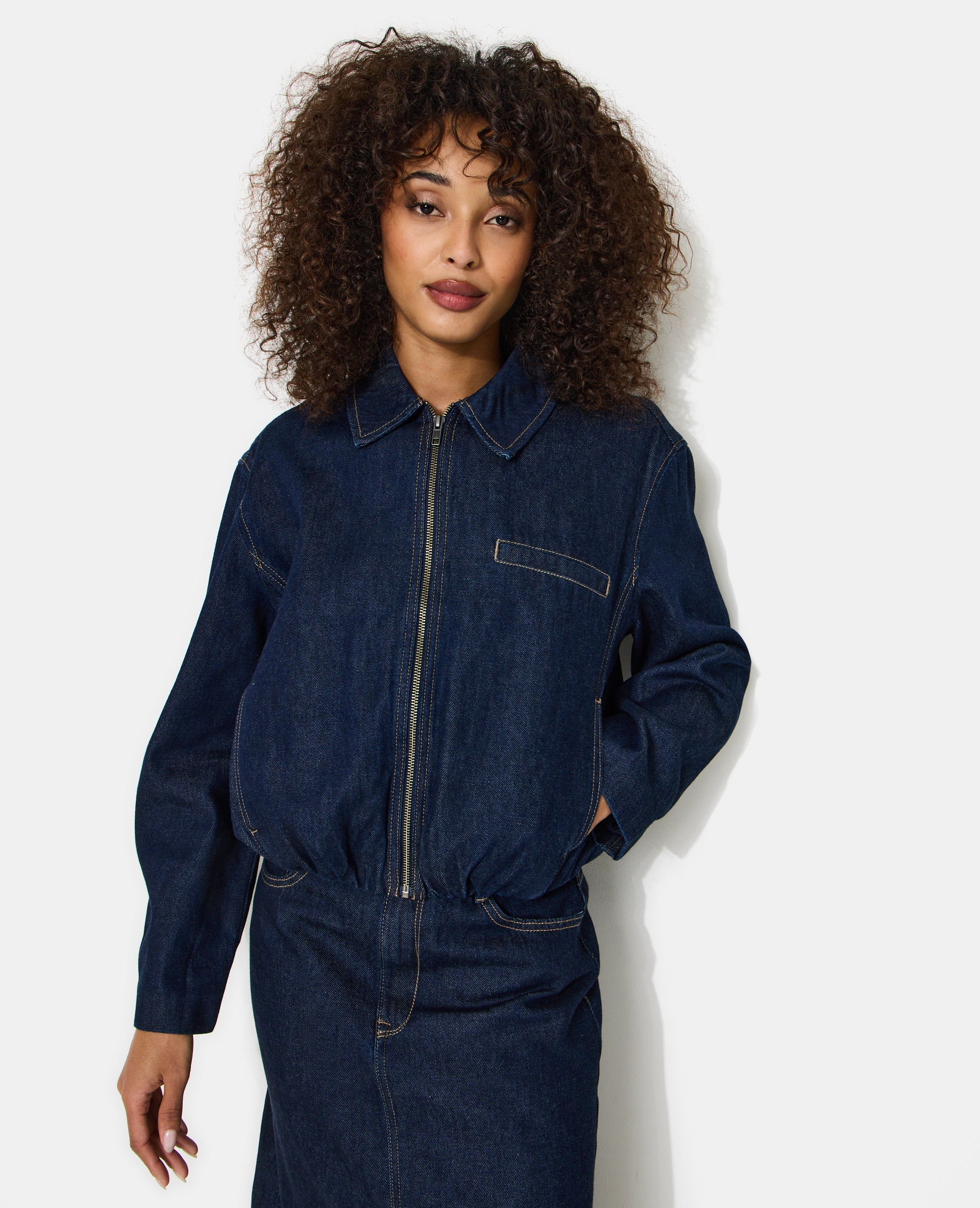 Veste boule en jean