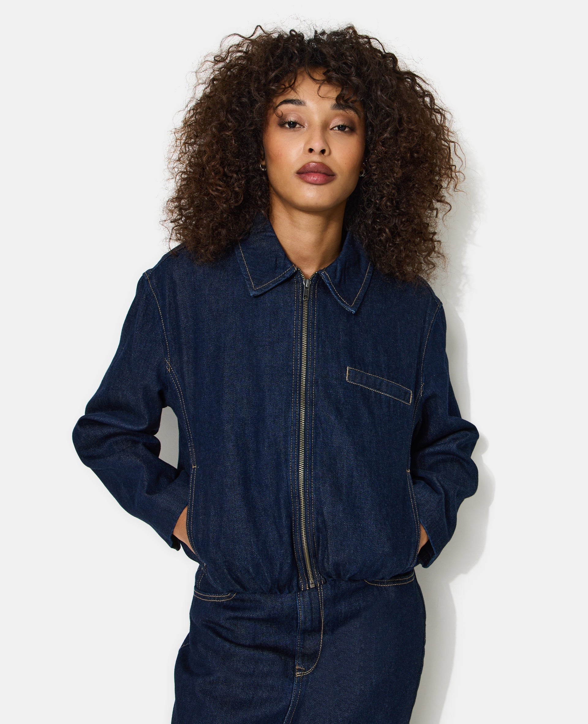 Veste boule en jean