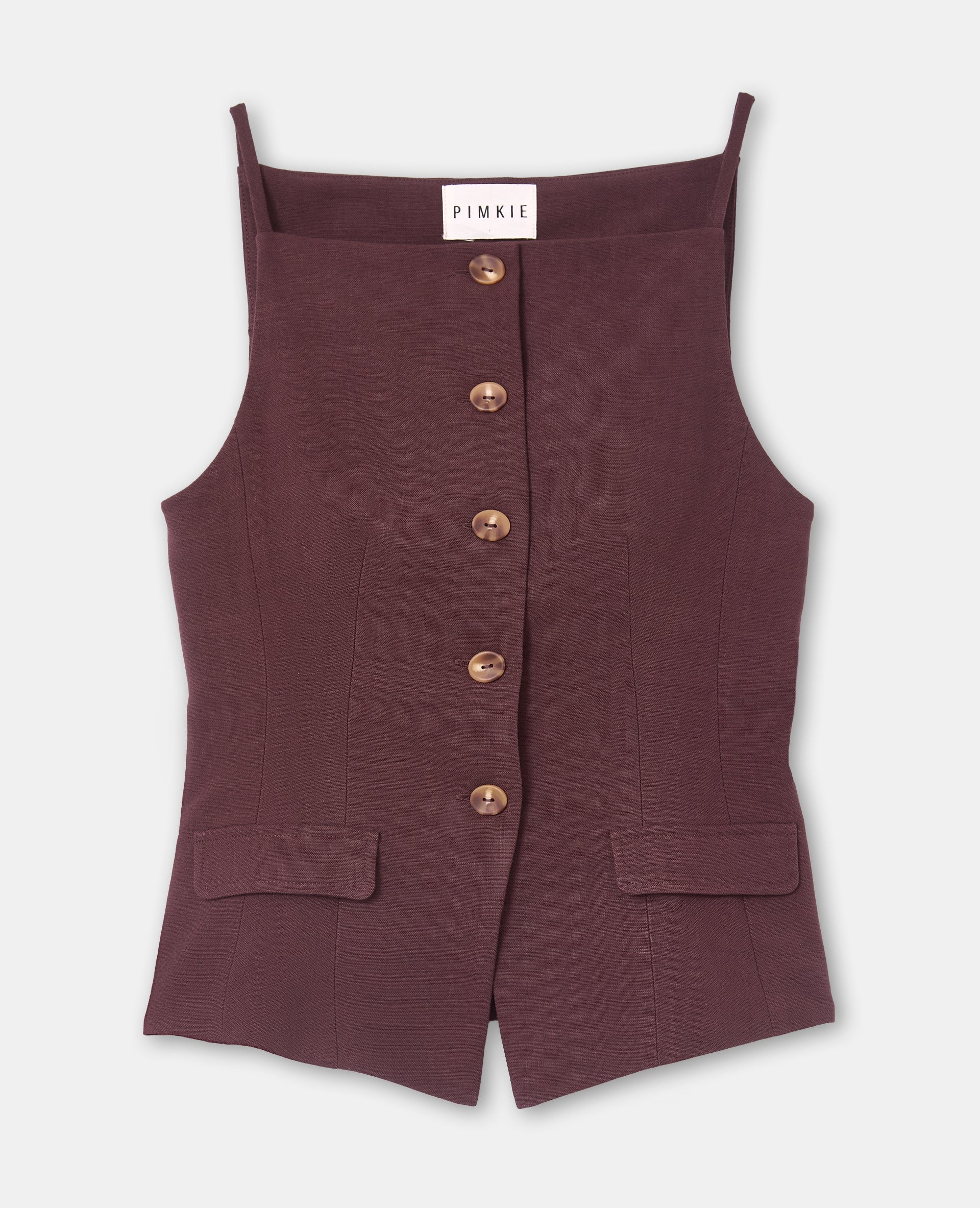 Gilet barman à bretelles avec boutons
