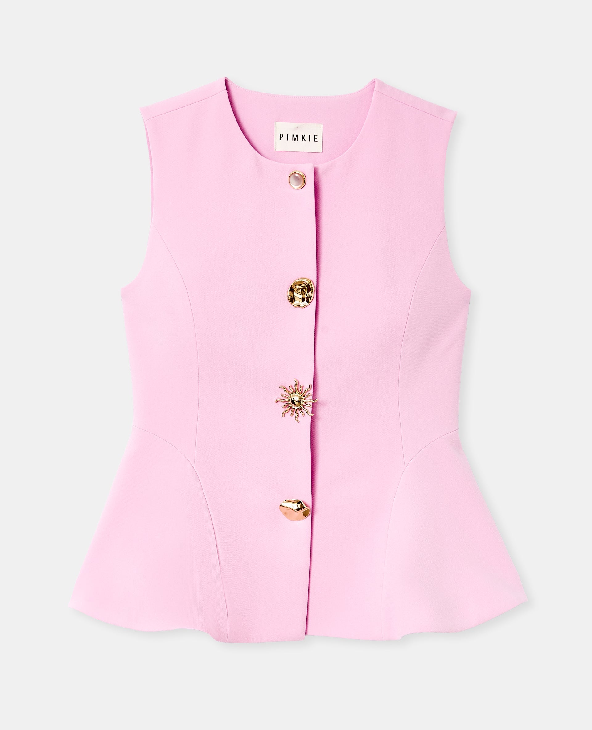 Gilet barman city avec boutons bijoux