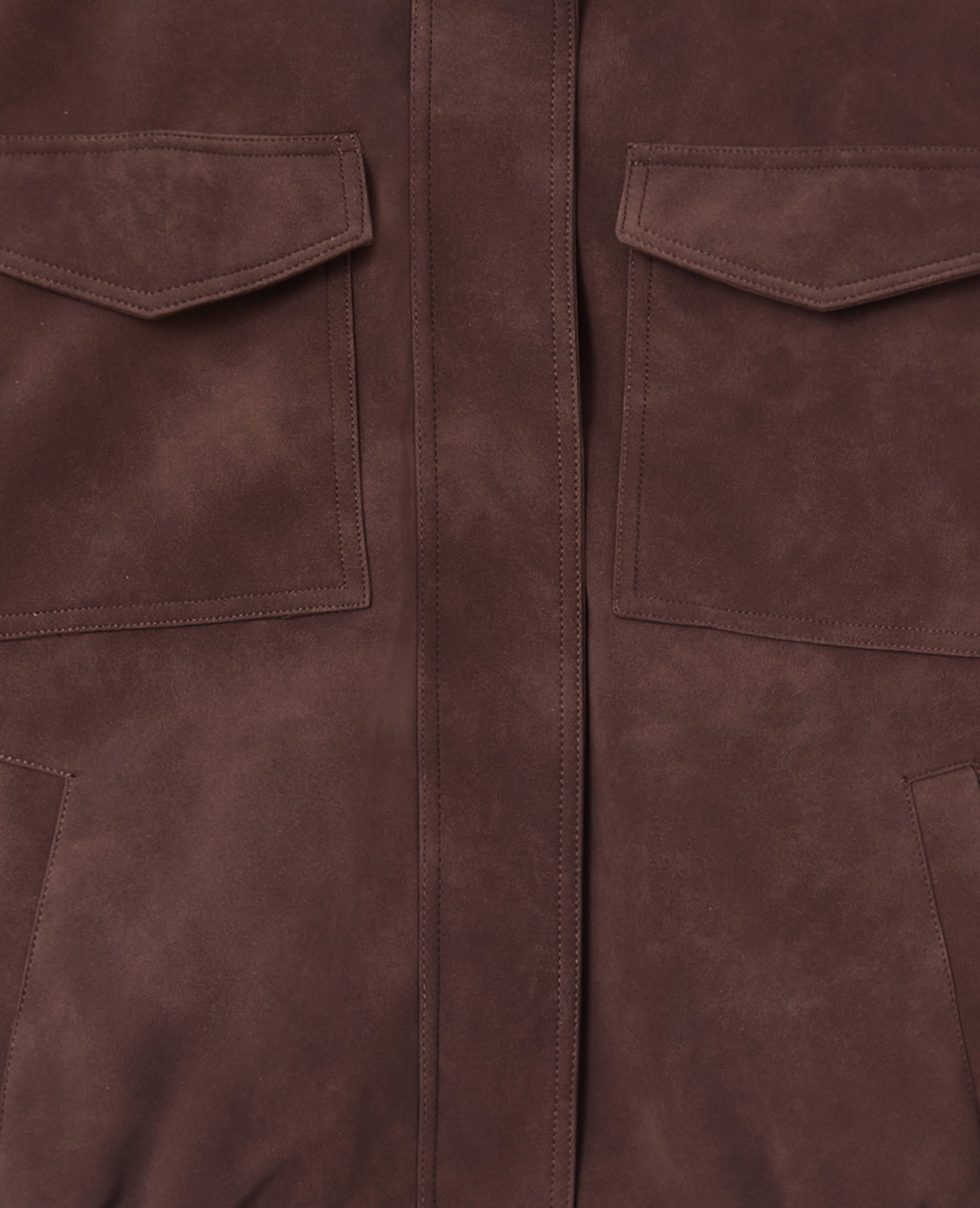 Blouson en suédine col montant