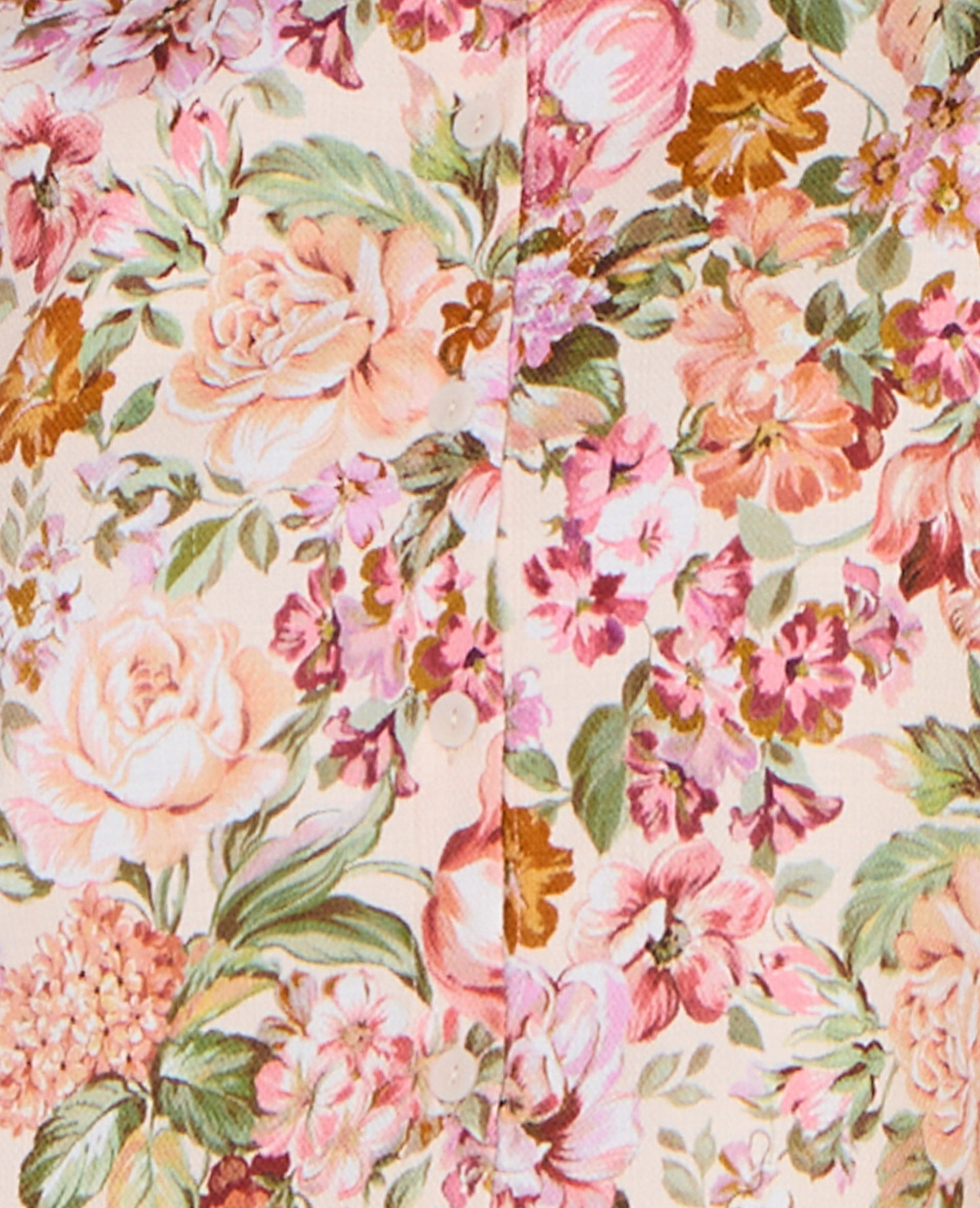 Veste droite motif fleurs façon tapisserie