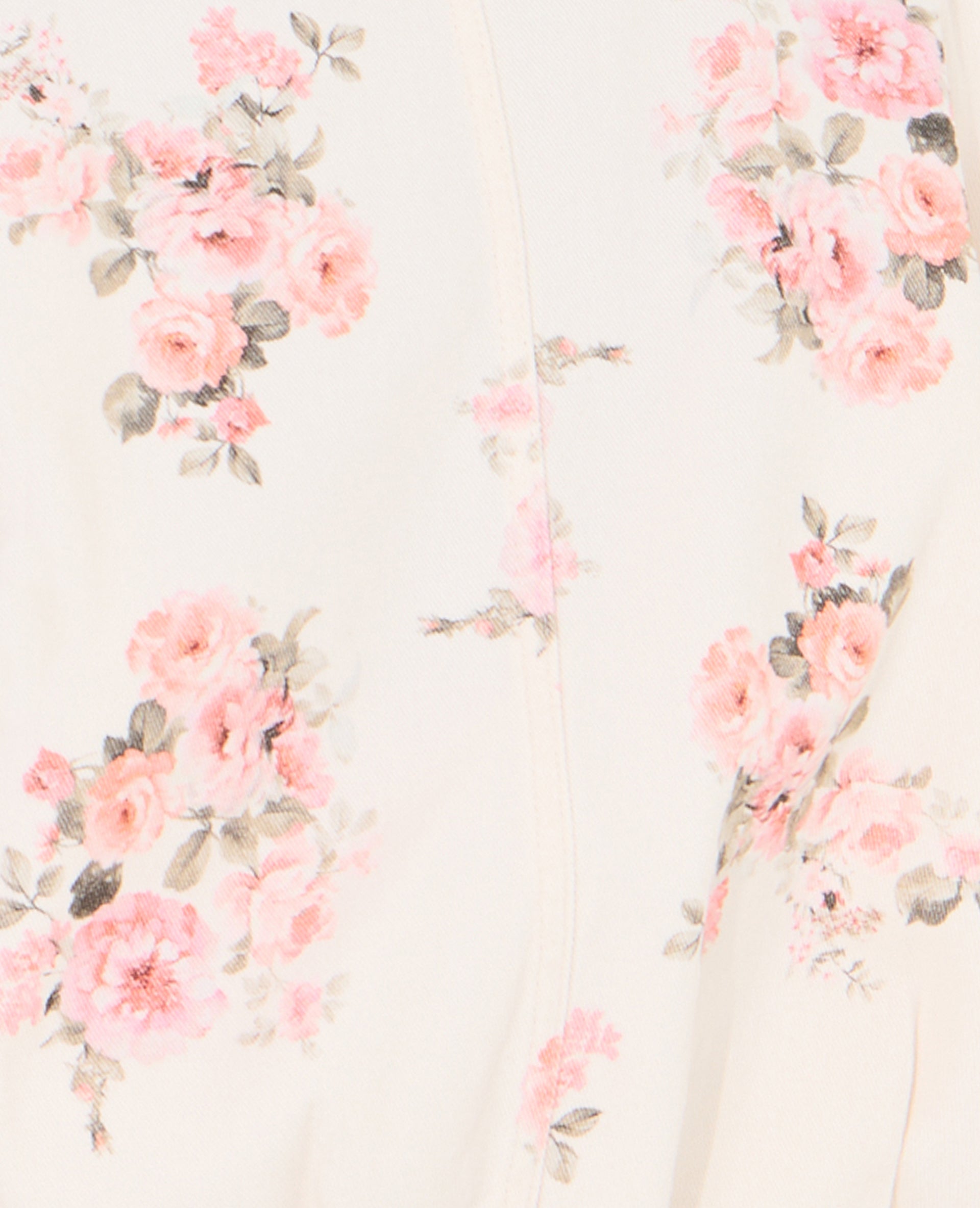 Veste boule en toile motif fleurs
