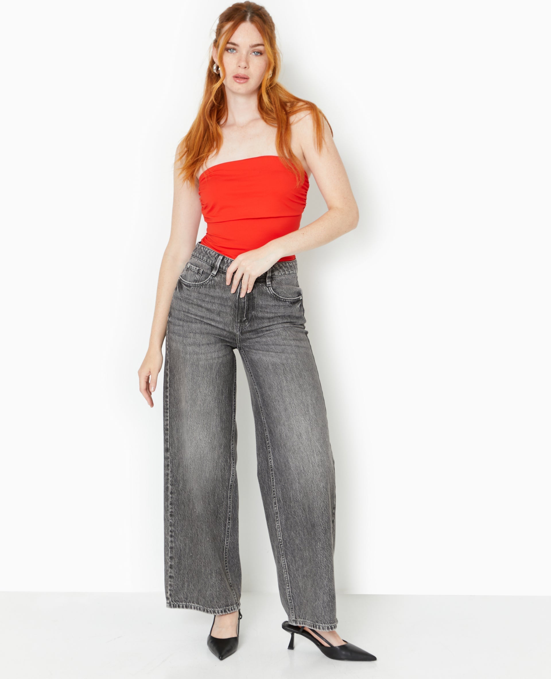 Top bustier avec revers