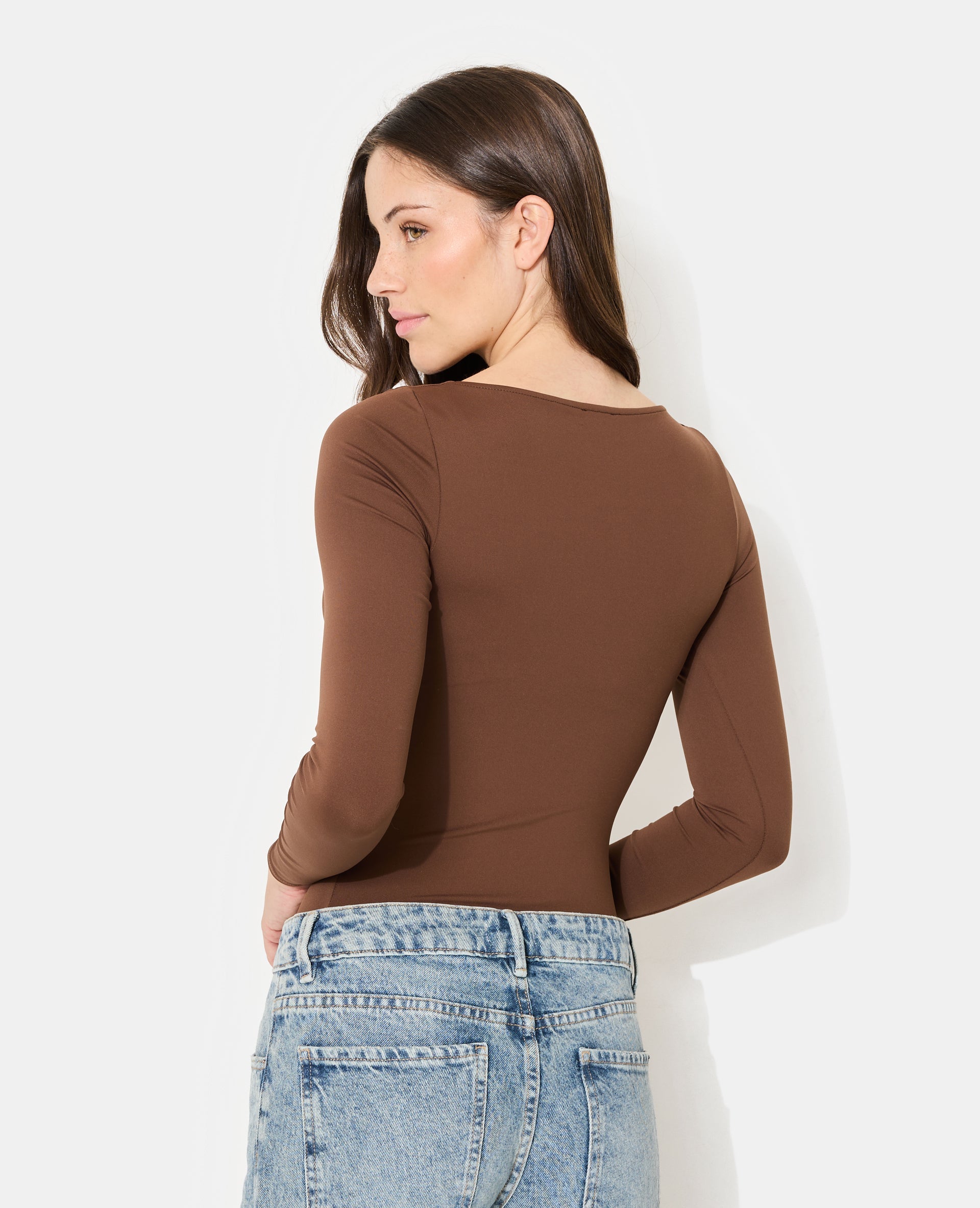Body manches longues encolure bateau