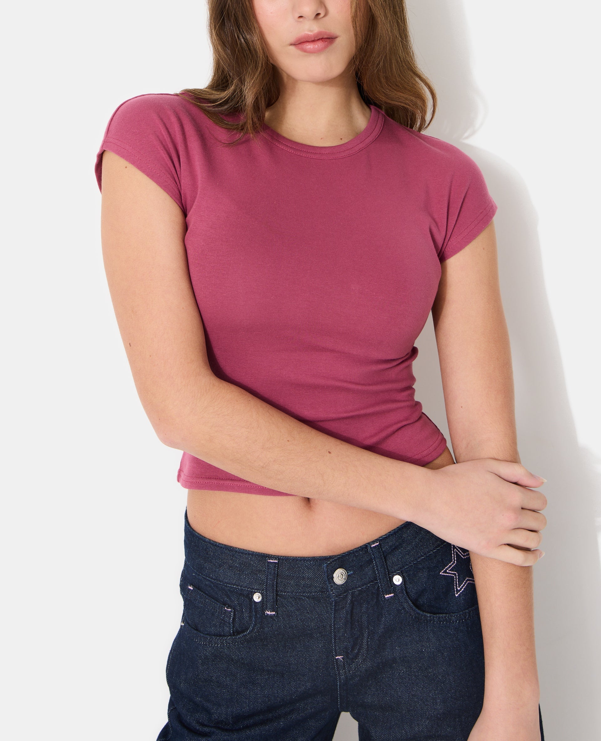 T-shirt ajusté manches raccourcies