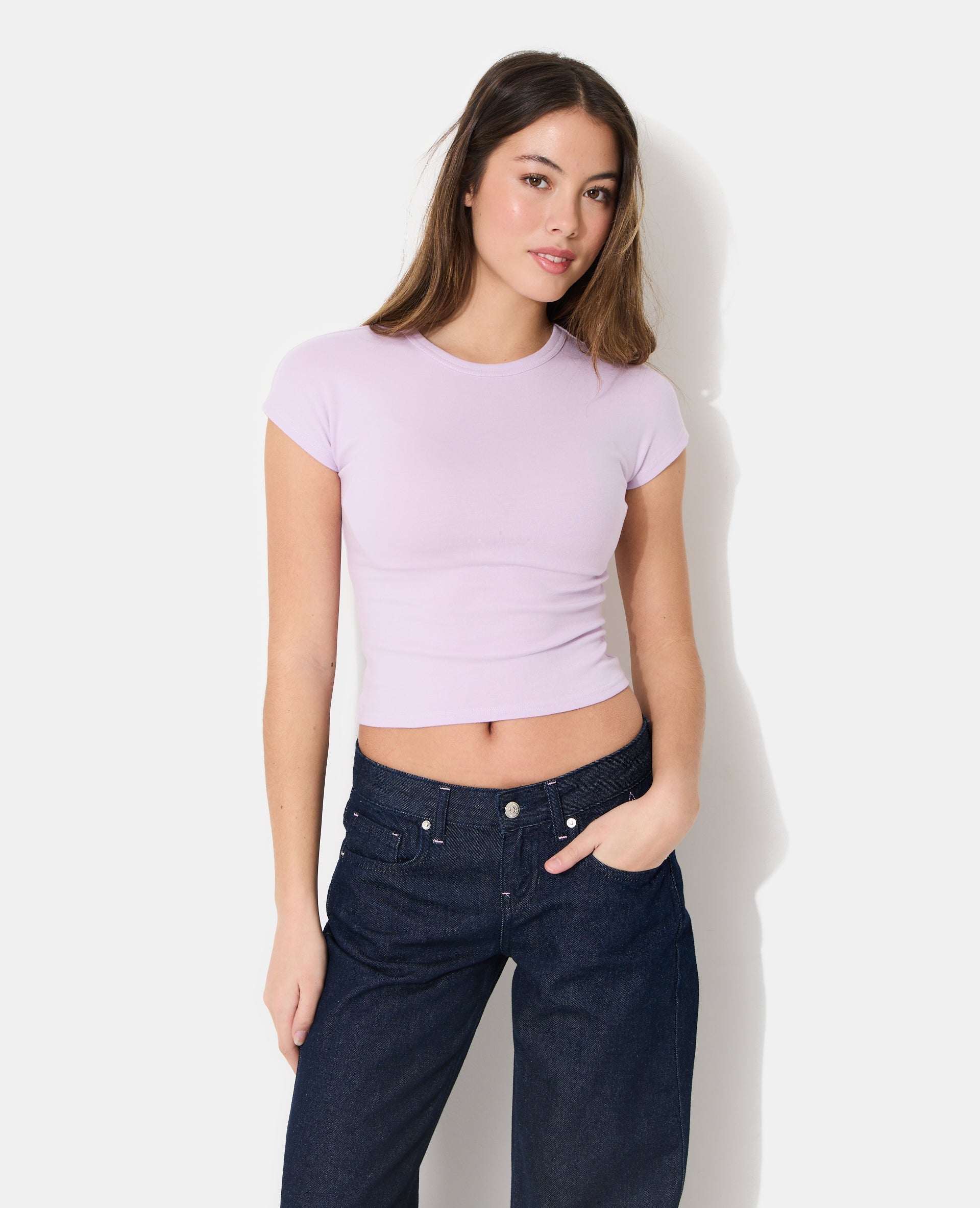 T-shirt ajusté manches raccourcies