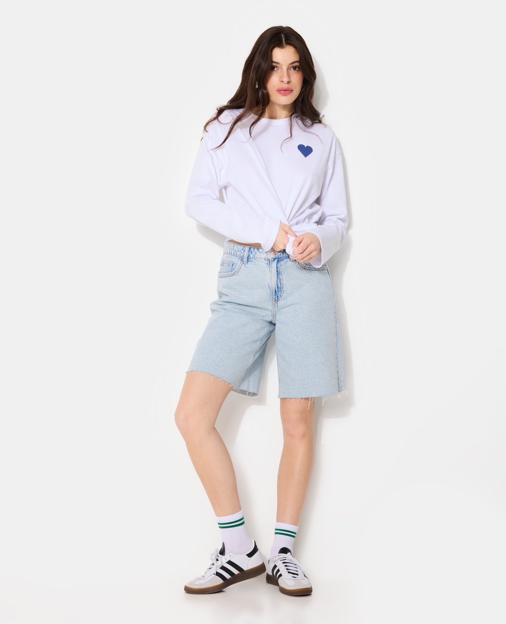 T-shirt oversize manches longues avec print