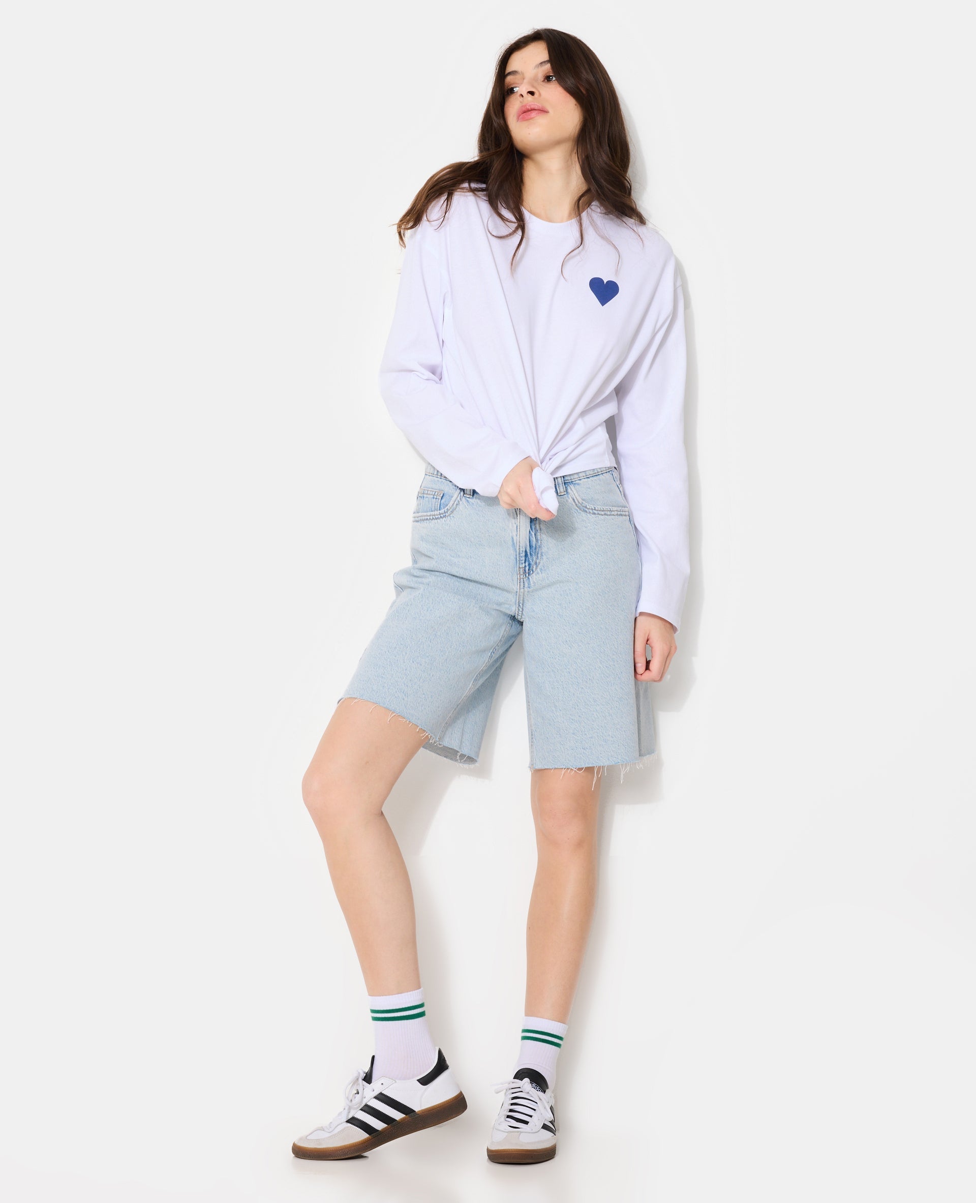 T-shirt oversize manches longues avec print