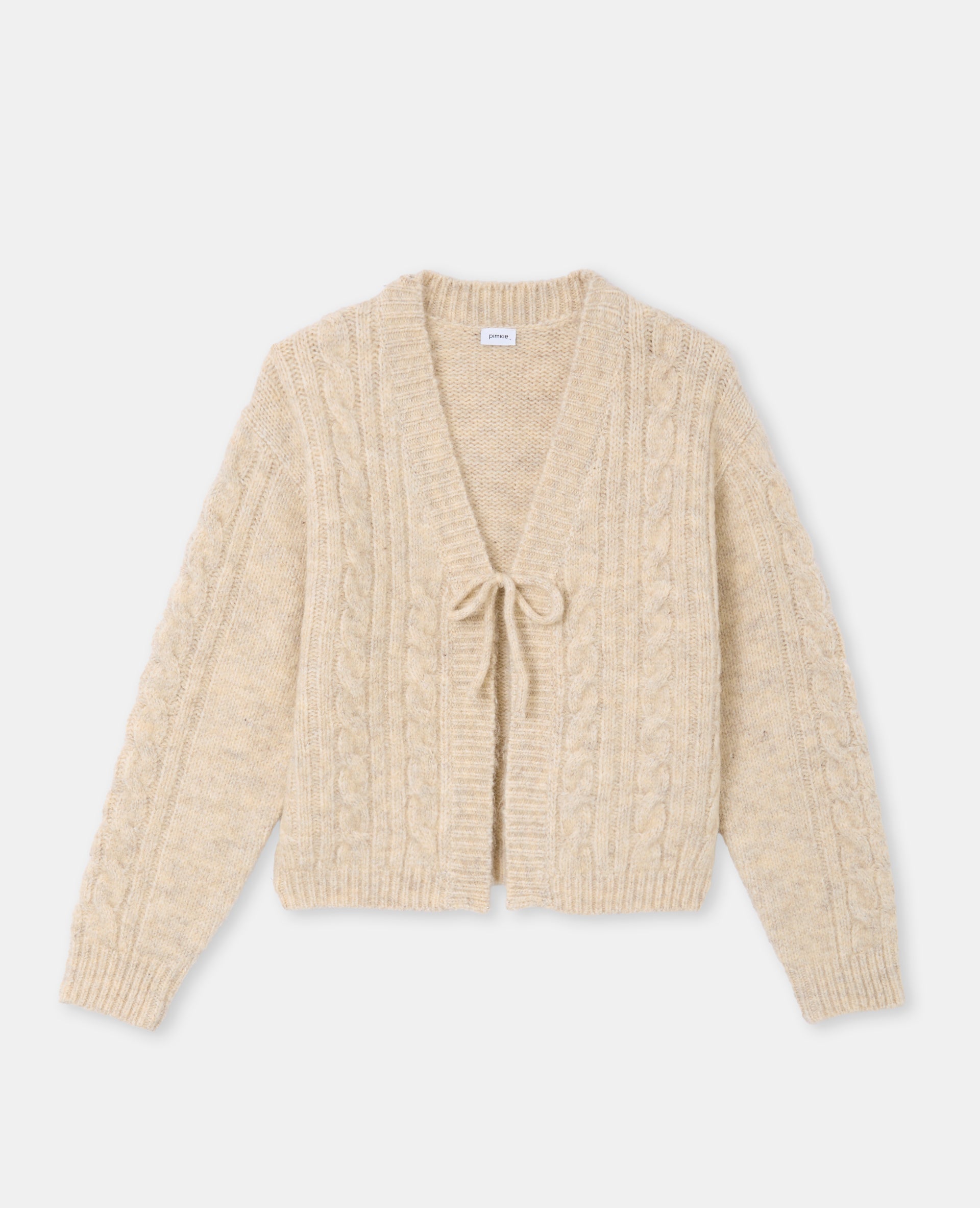 Gilet en maille torsadée avec nouette