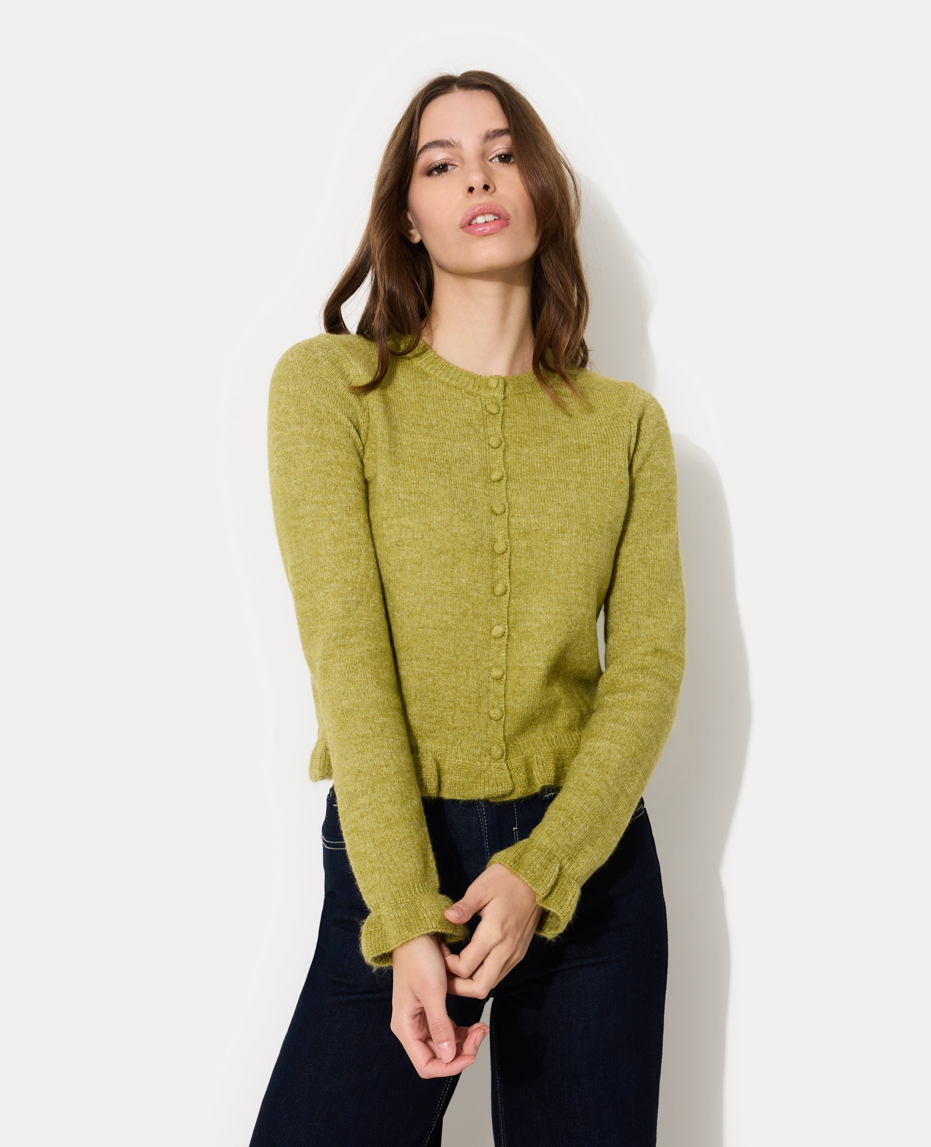 Gilet avec petits volants