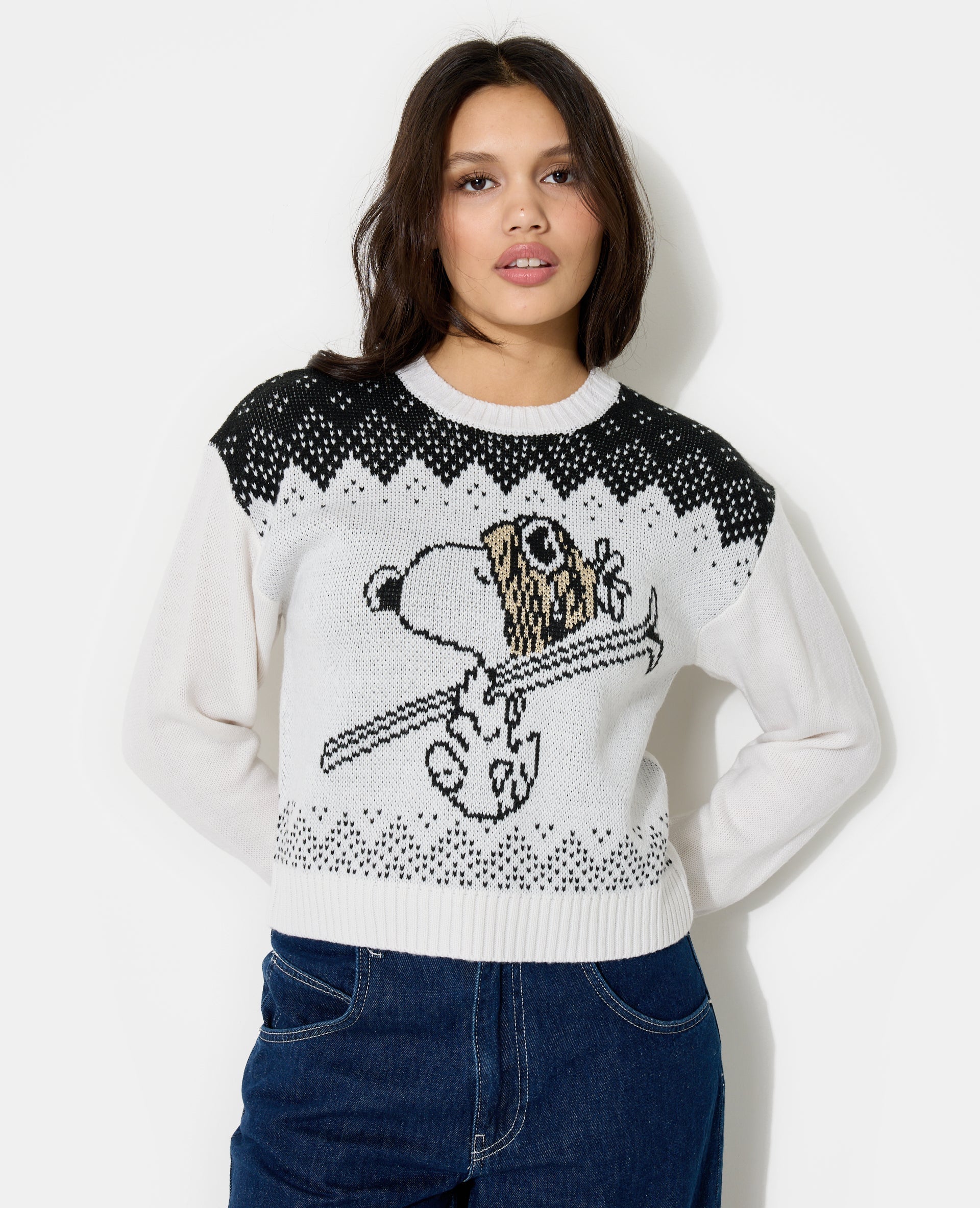 Pull jacquard SNOOPY
