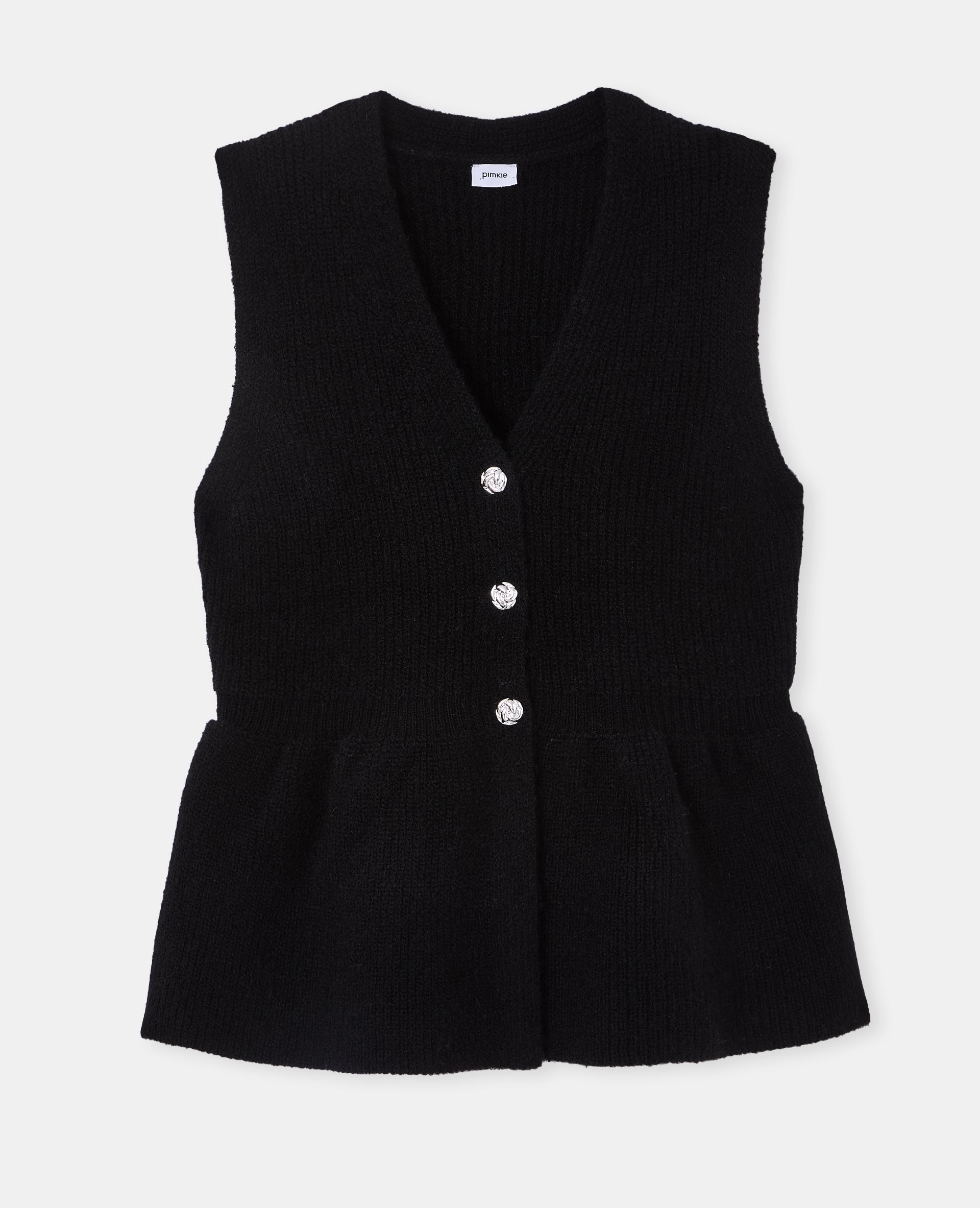 Gilet sans manches forme peplum