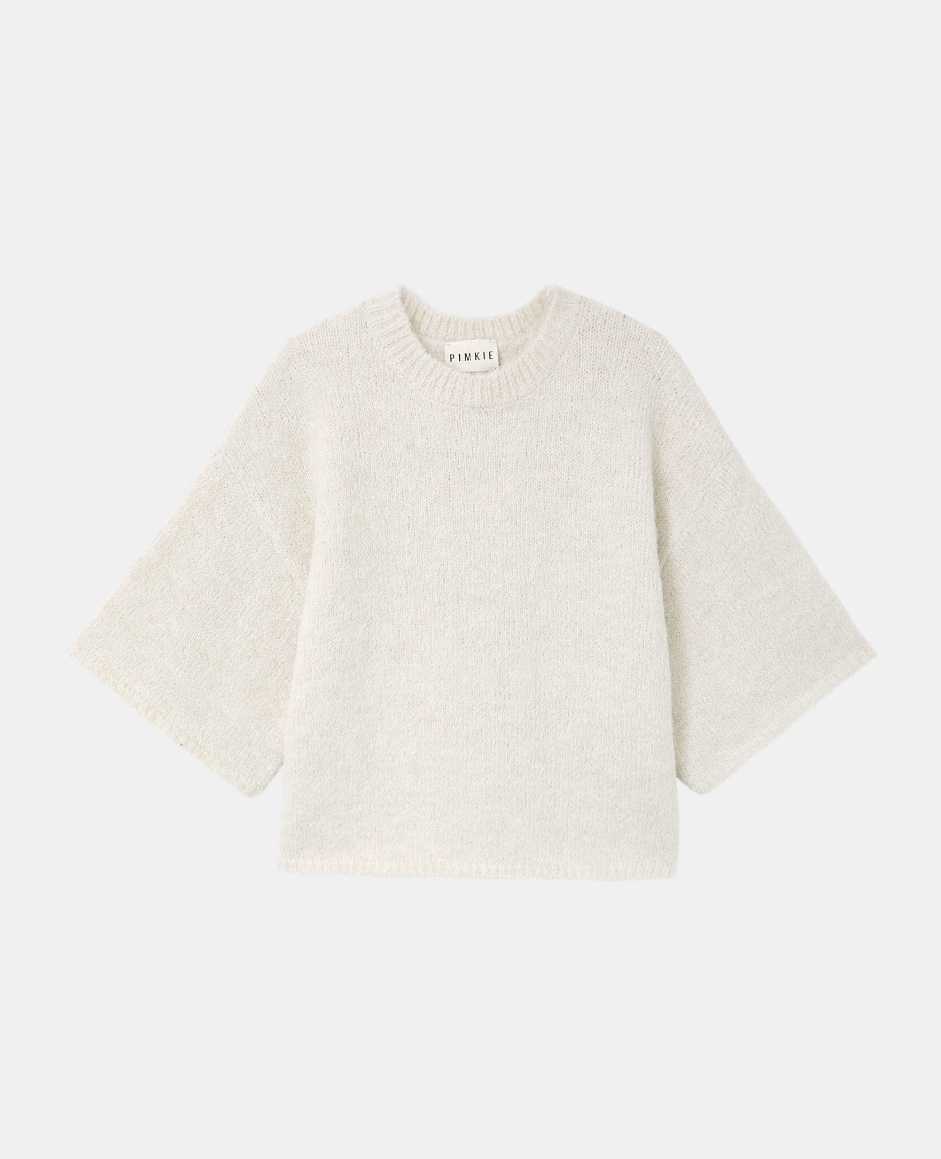 Pull manches courtes avec laine