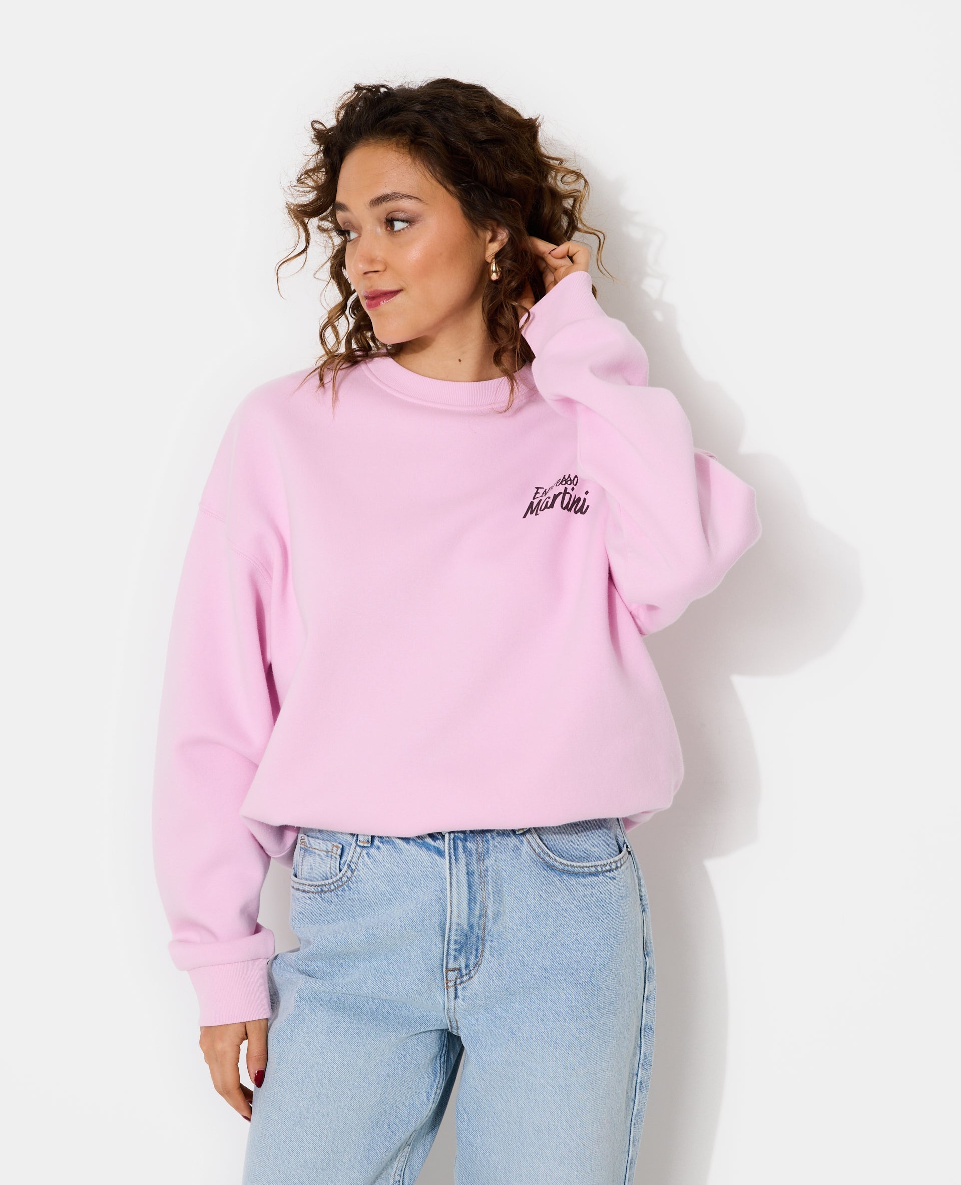 Sweat oversize avec print devant et dos