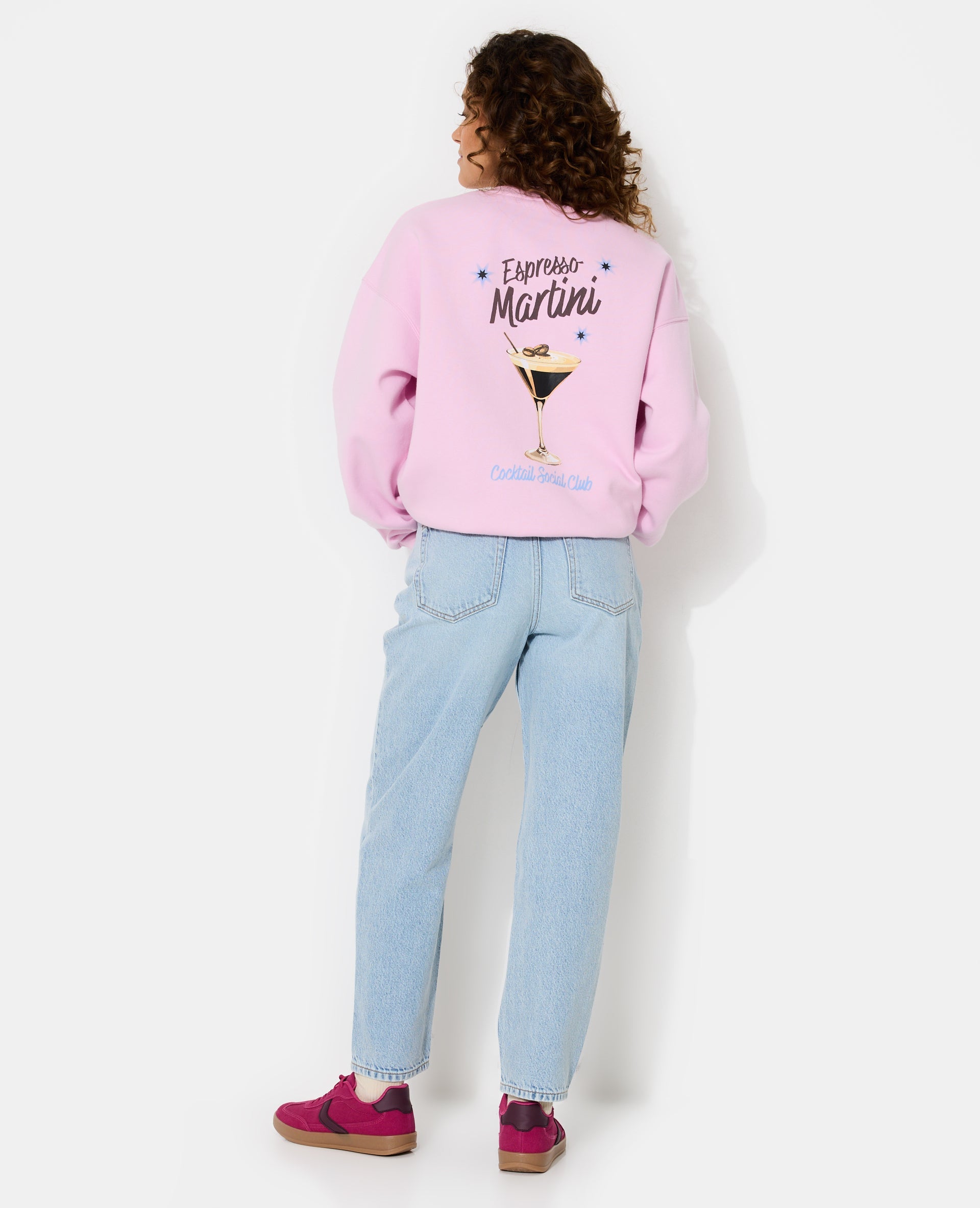 Sweat oversize avec print devant et dos