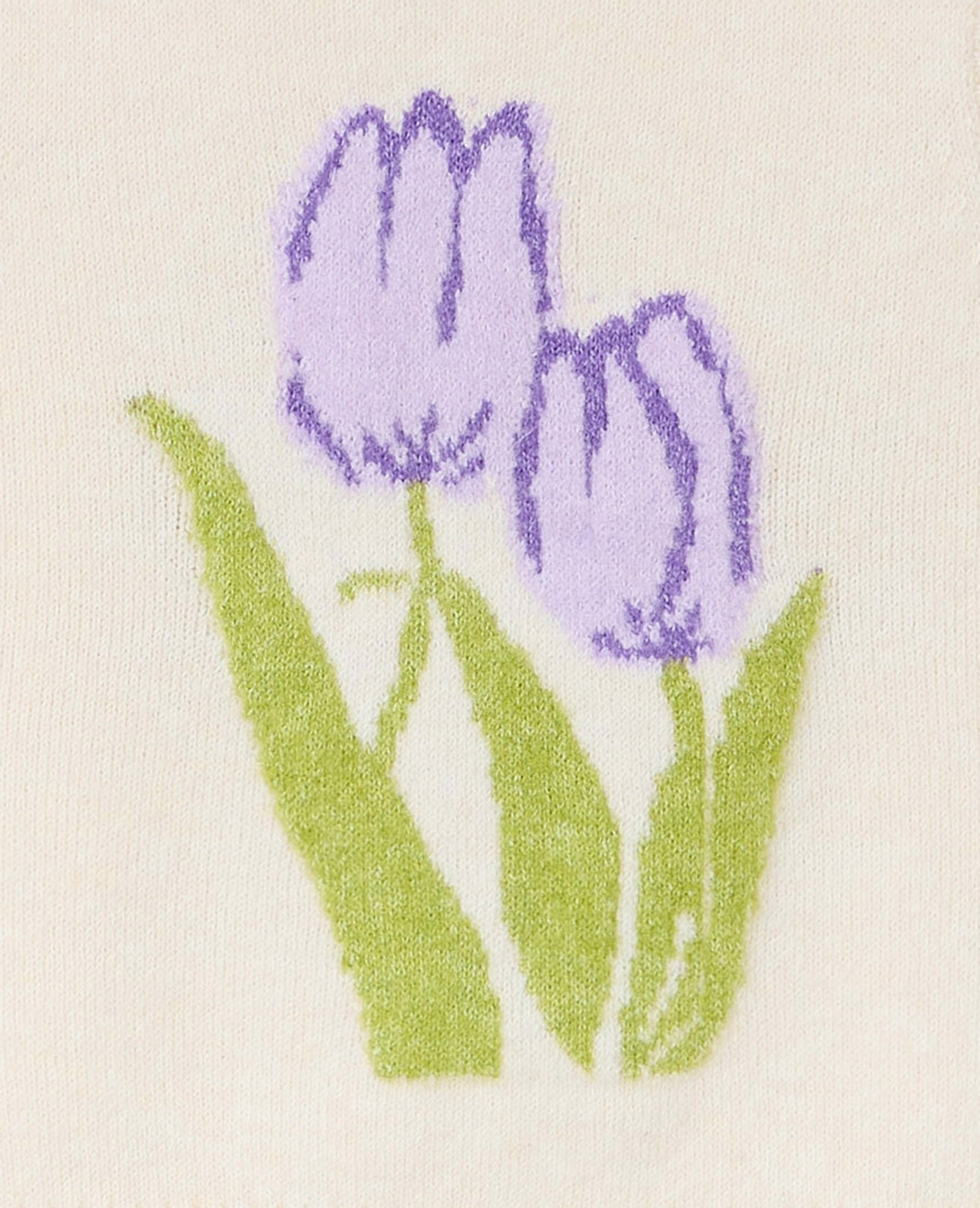 Pull sans manches avec tulipes