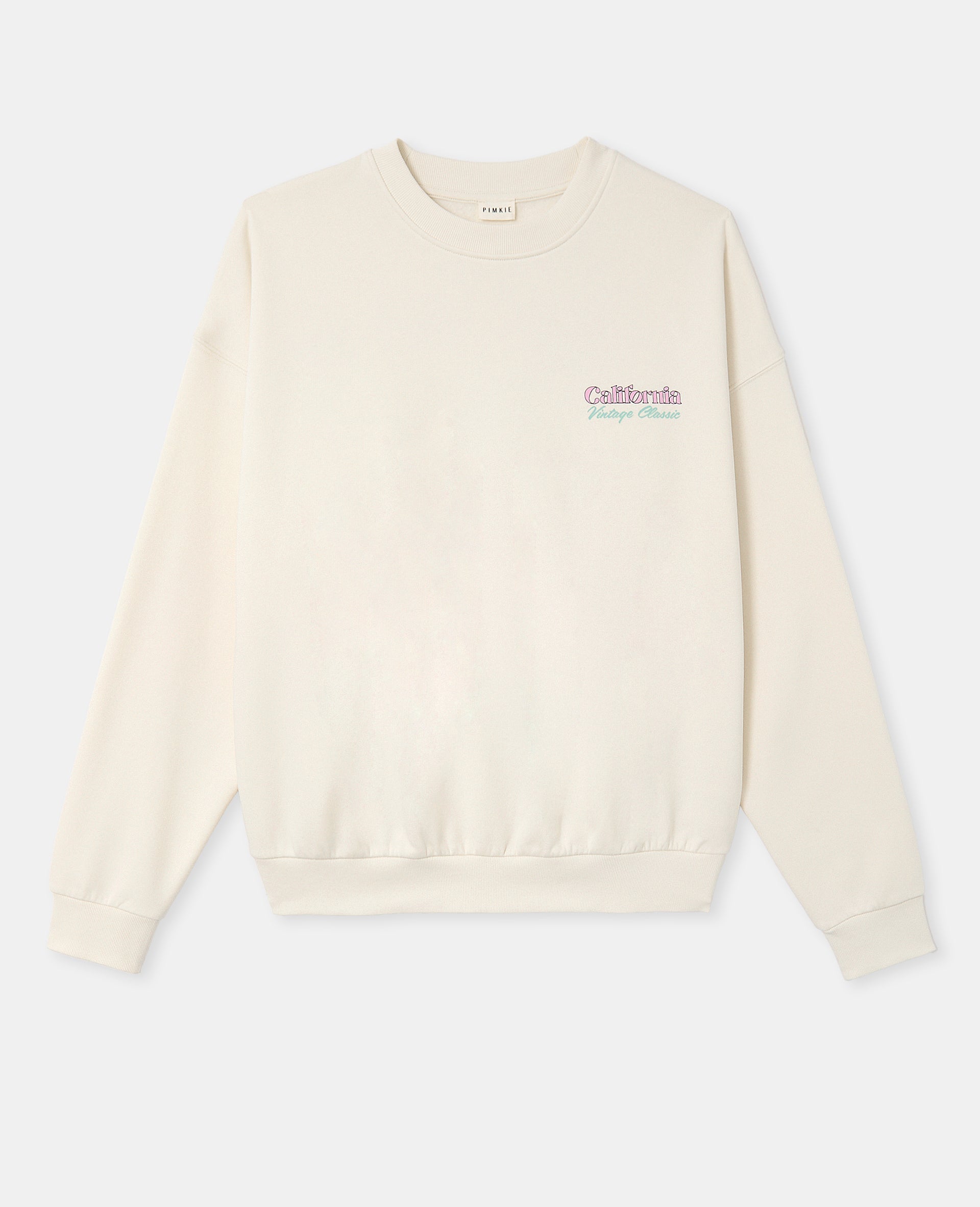 Sweat oversize avec print poitrine et dos