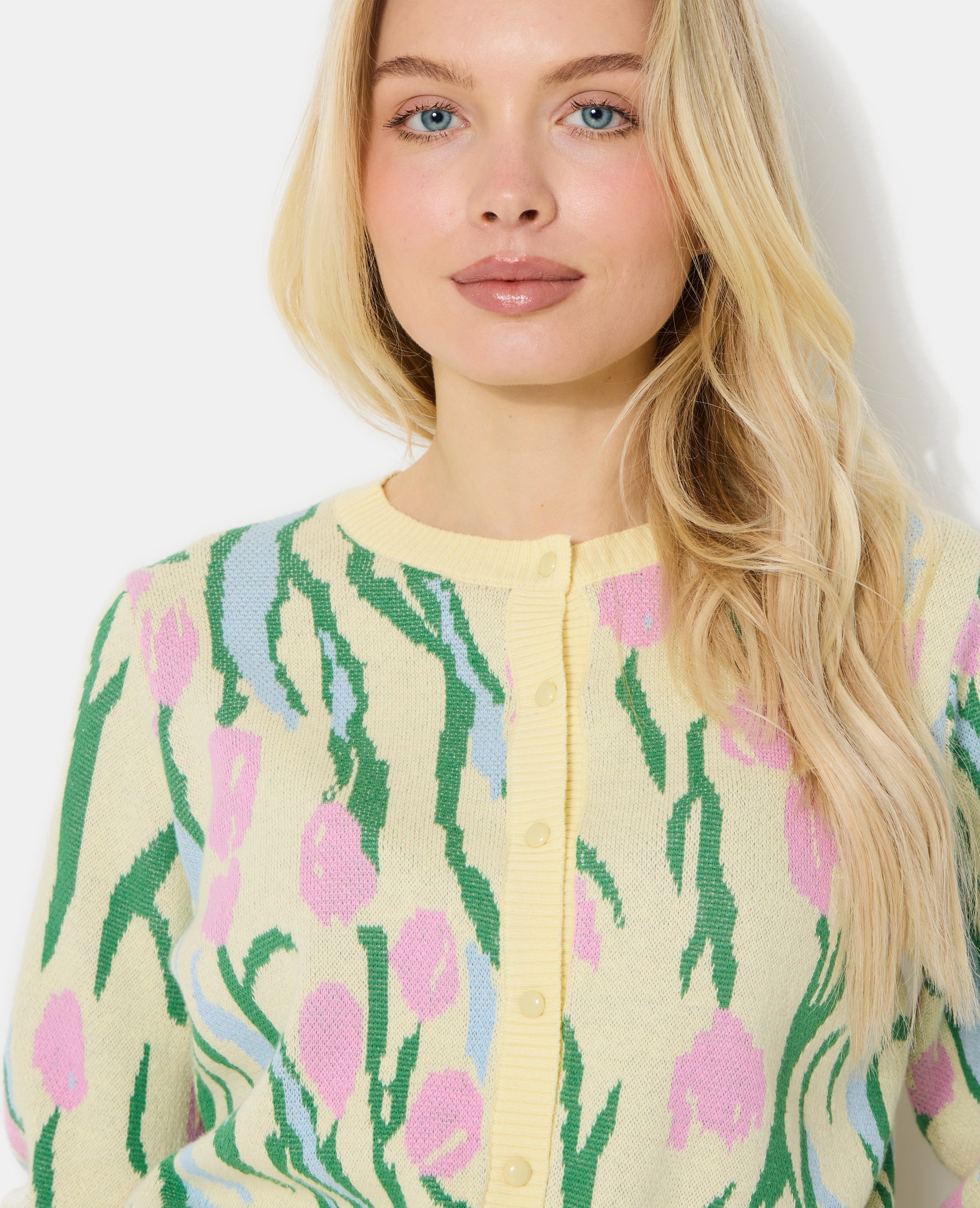 Gilet motif tulipes