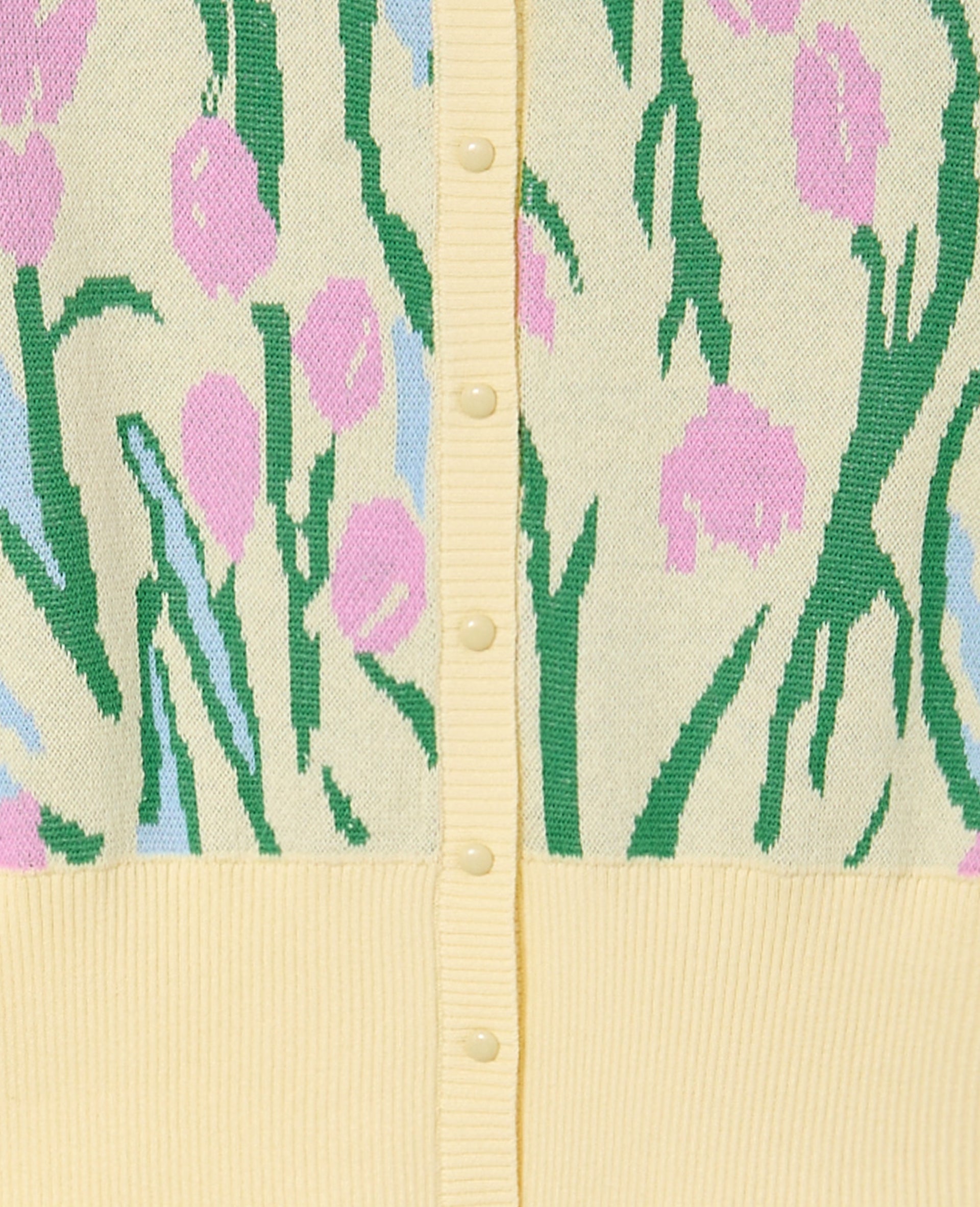 Gilet motif tulipes