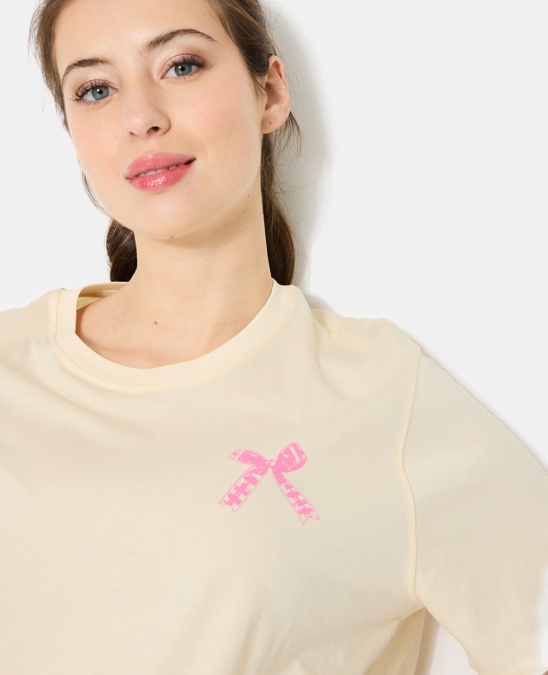 T-shirt oversize avec print poitrine et dos