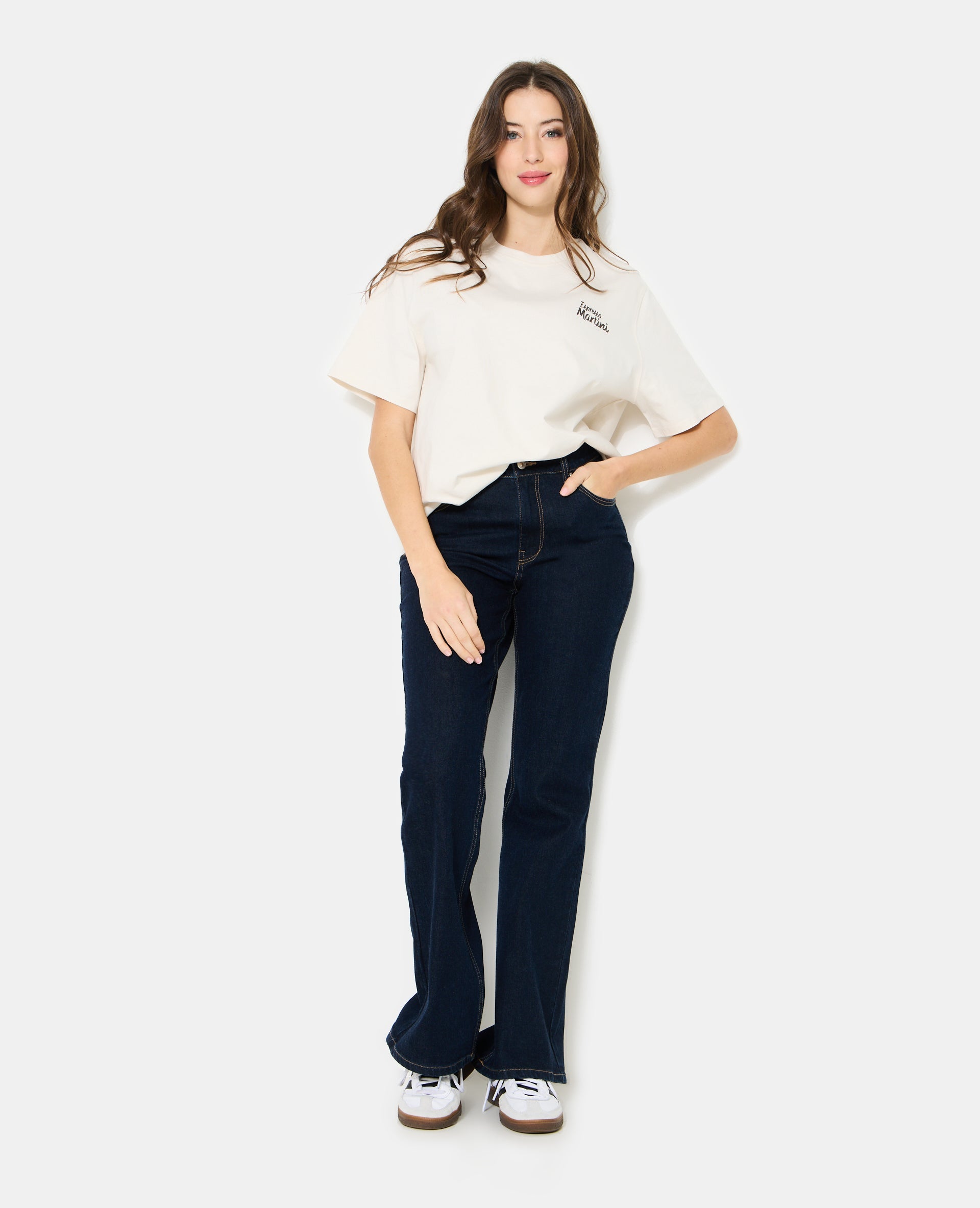 T-shirt oversize avec print poitrine et dos