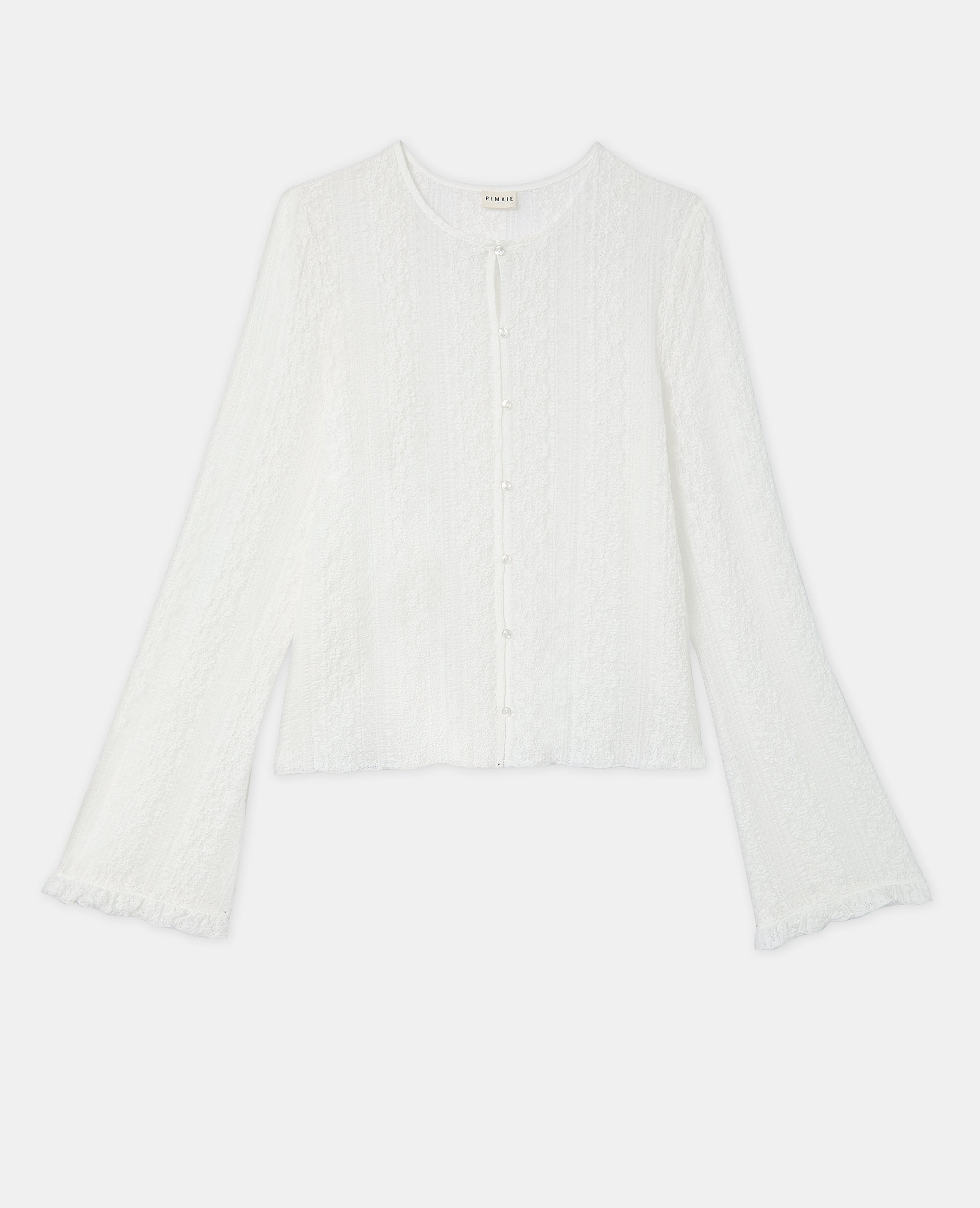 Top en dentelle avec manches flare