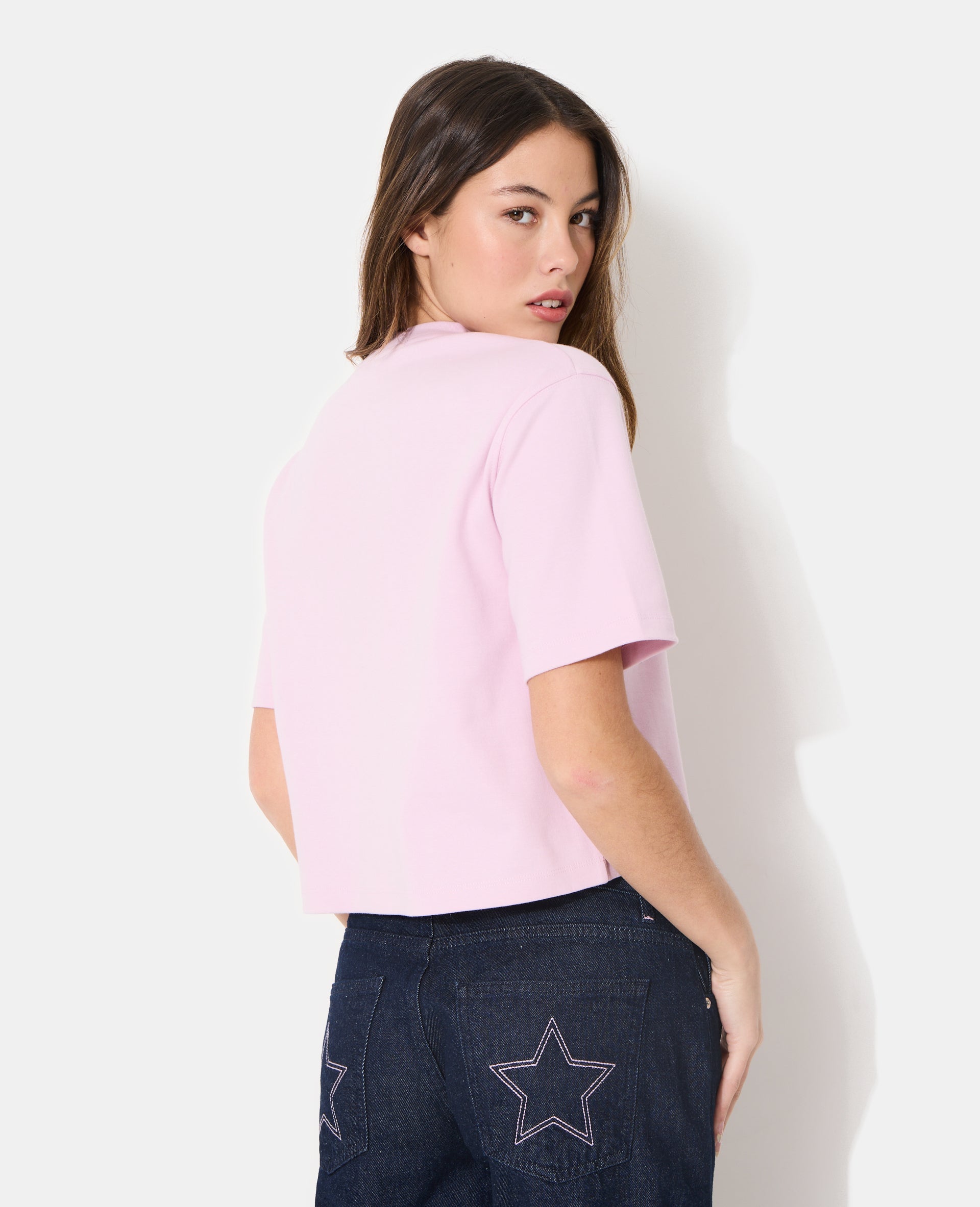 T-shirt basique ample et court