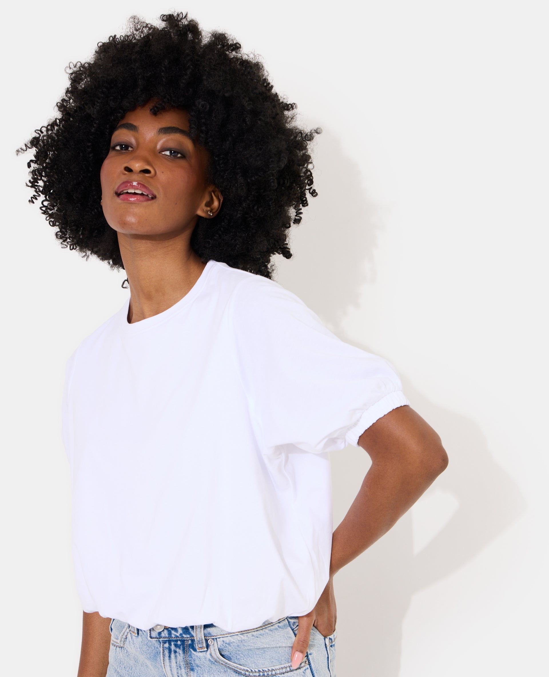 T-shirt boule détails élastiqués