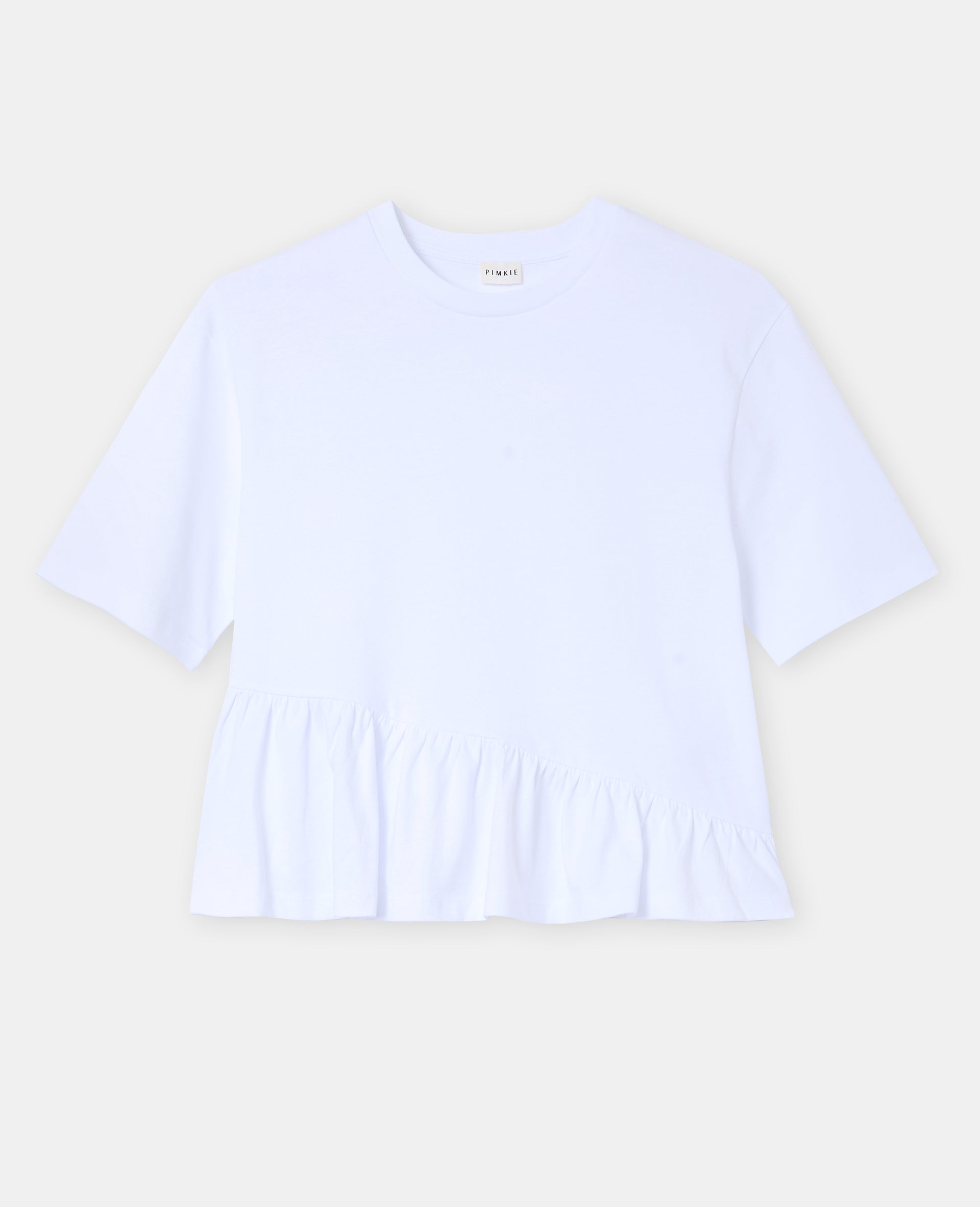 T-shirt avec volant asymétrique