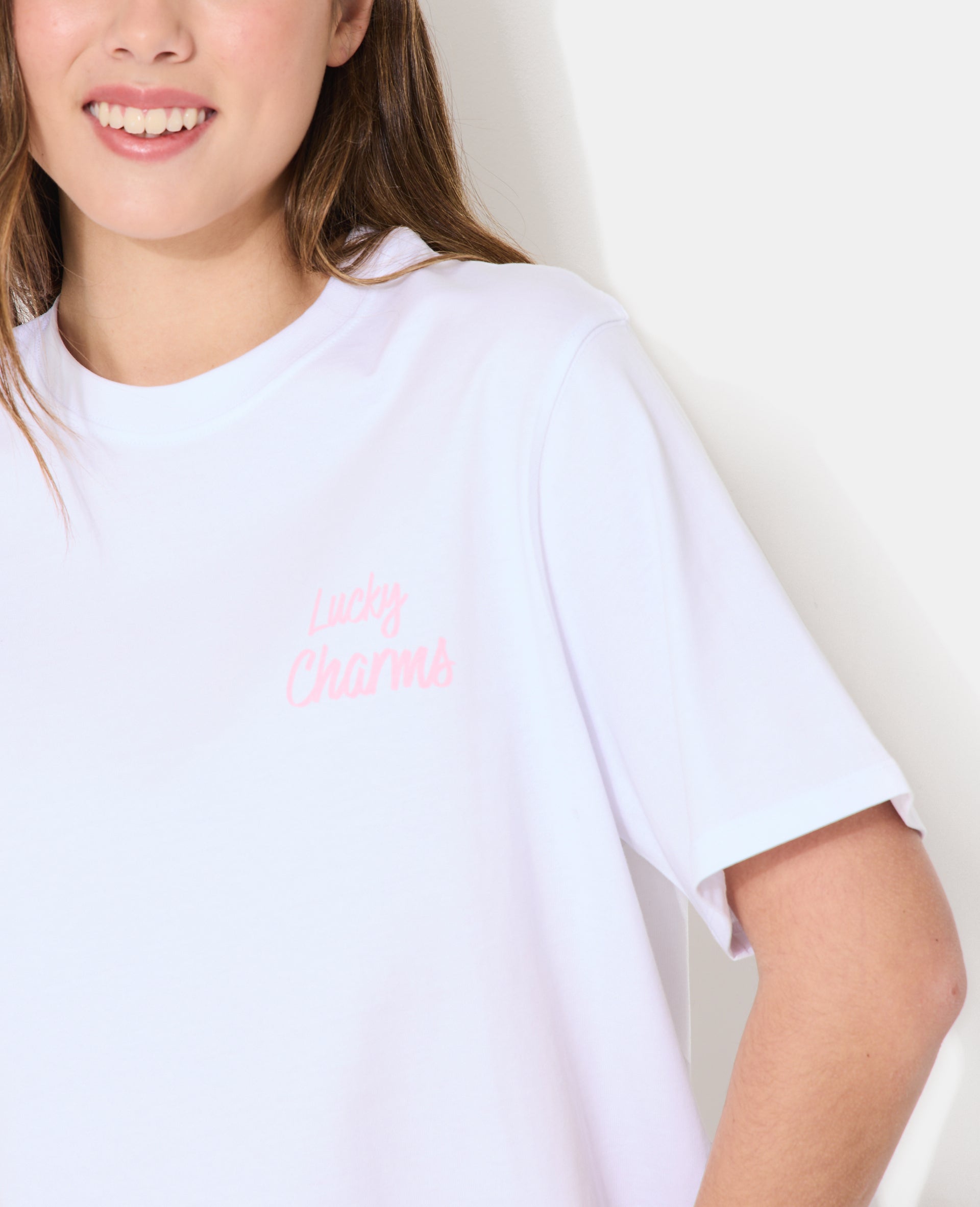 T-shirt oversize avec print poitrine et dos