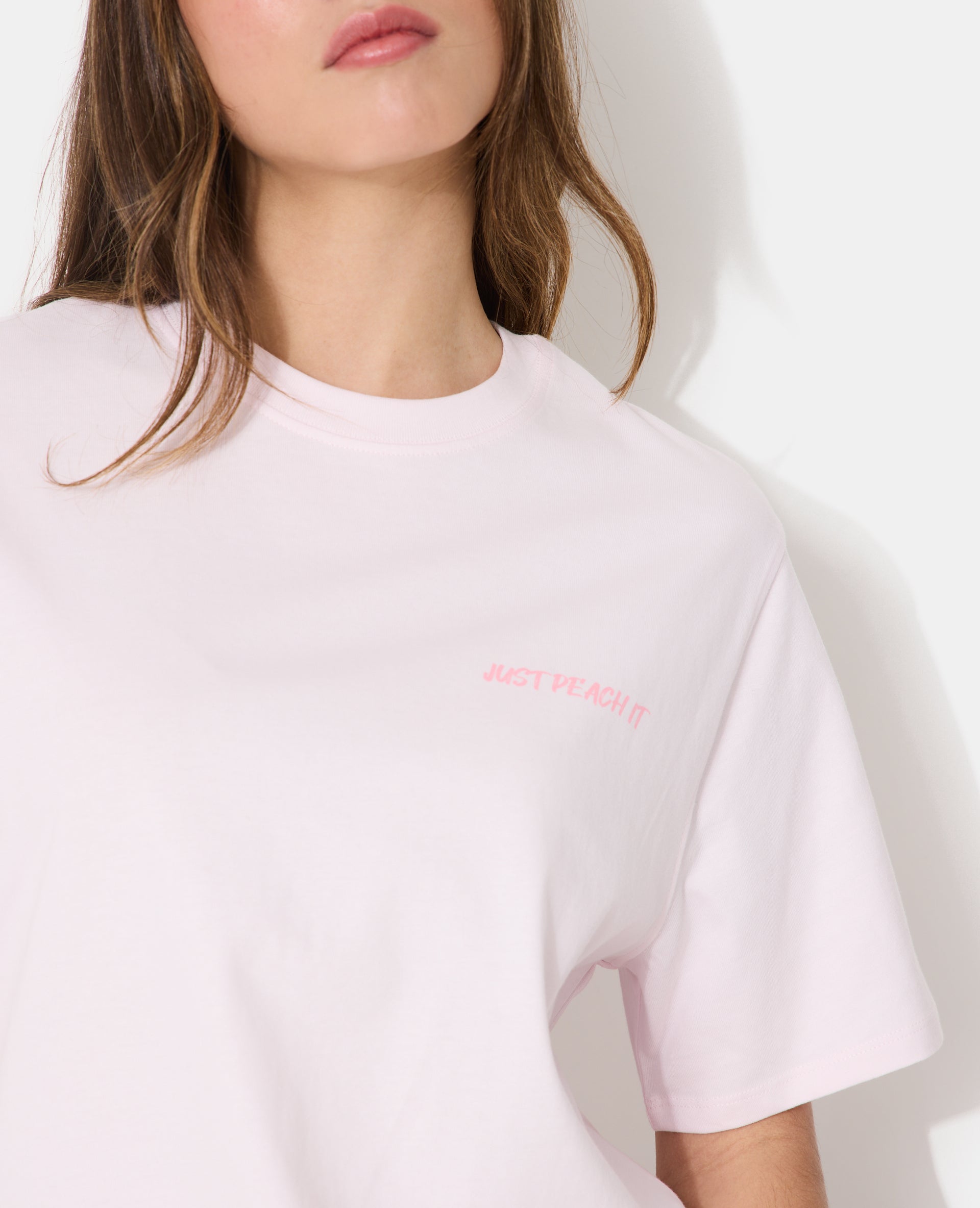 T-shirt oversize avec print poitrine et dos