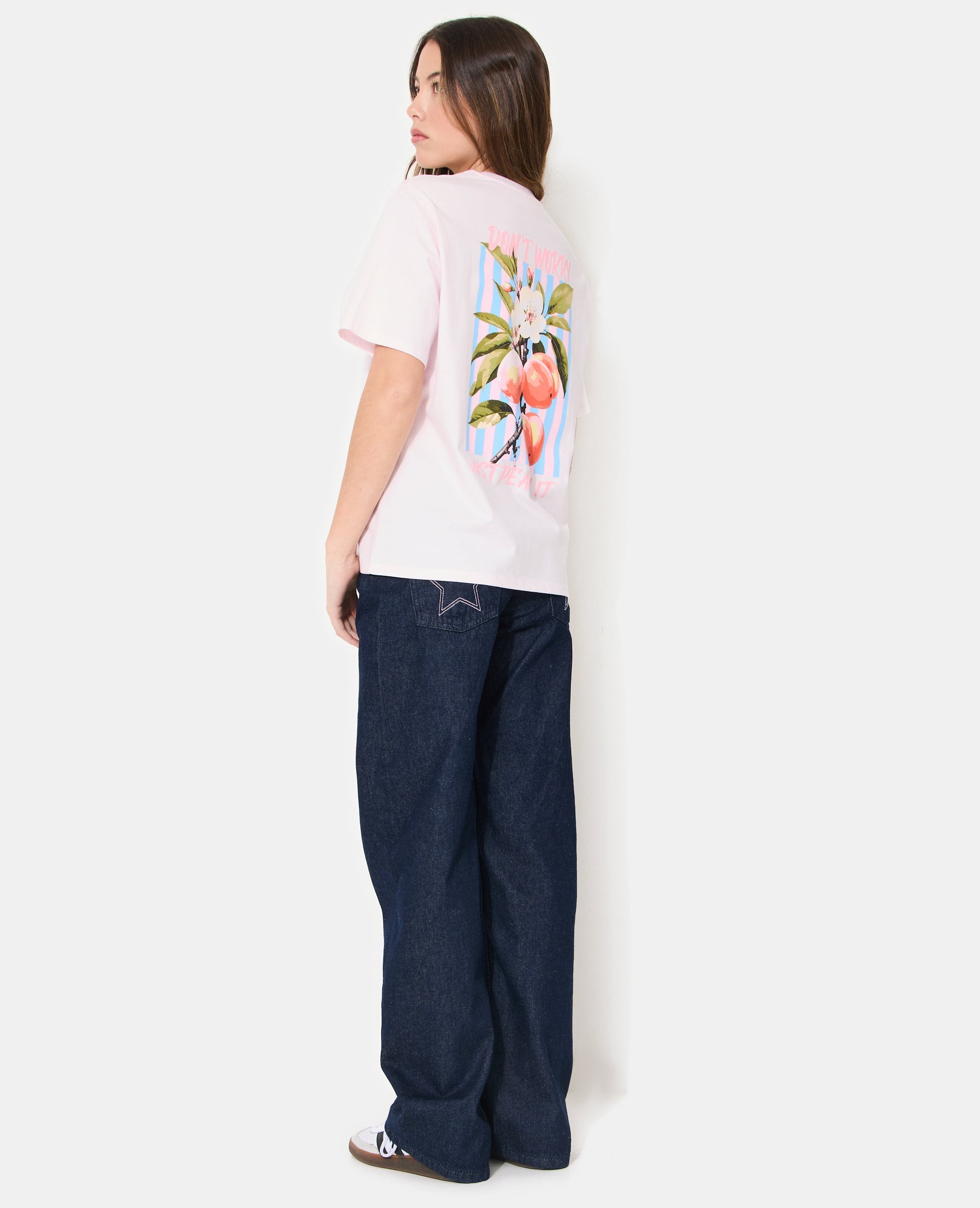 T-shirt oversize avec print poitrine et dos