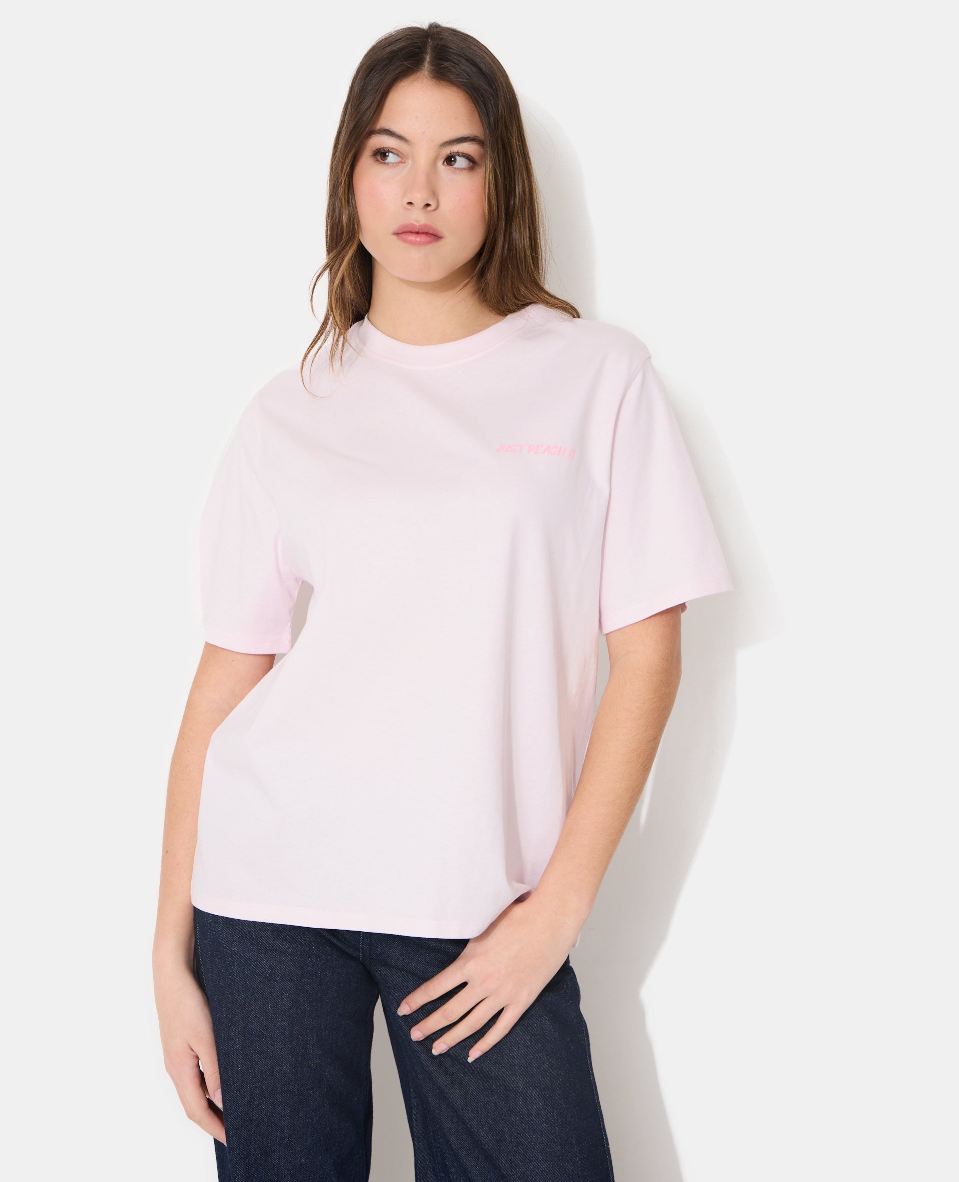 T-shirt oversize avec print poitrine et dos