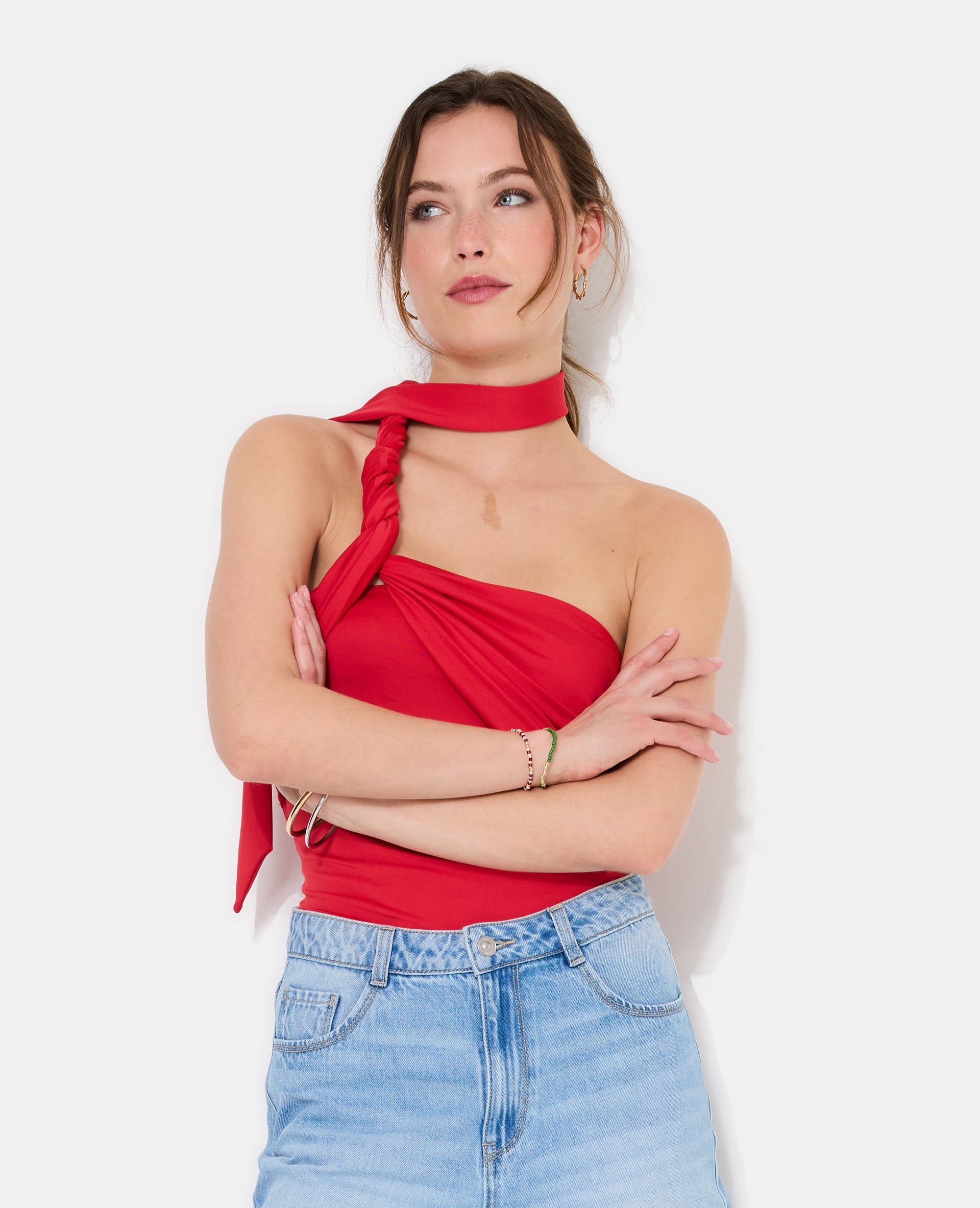 Body multiposition en maille stretch