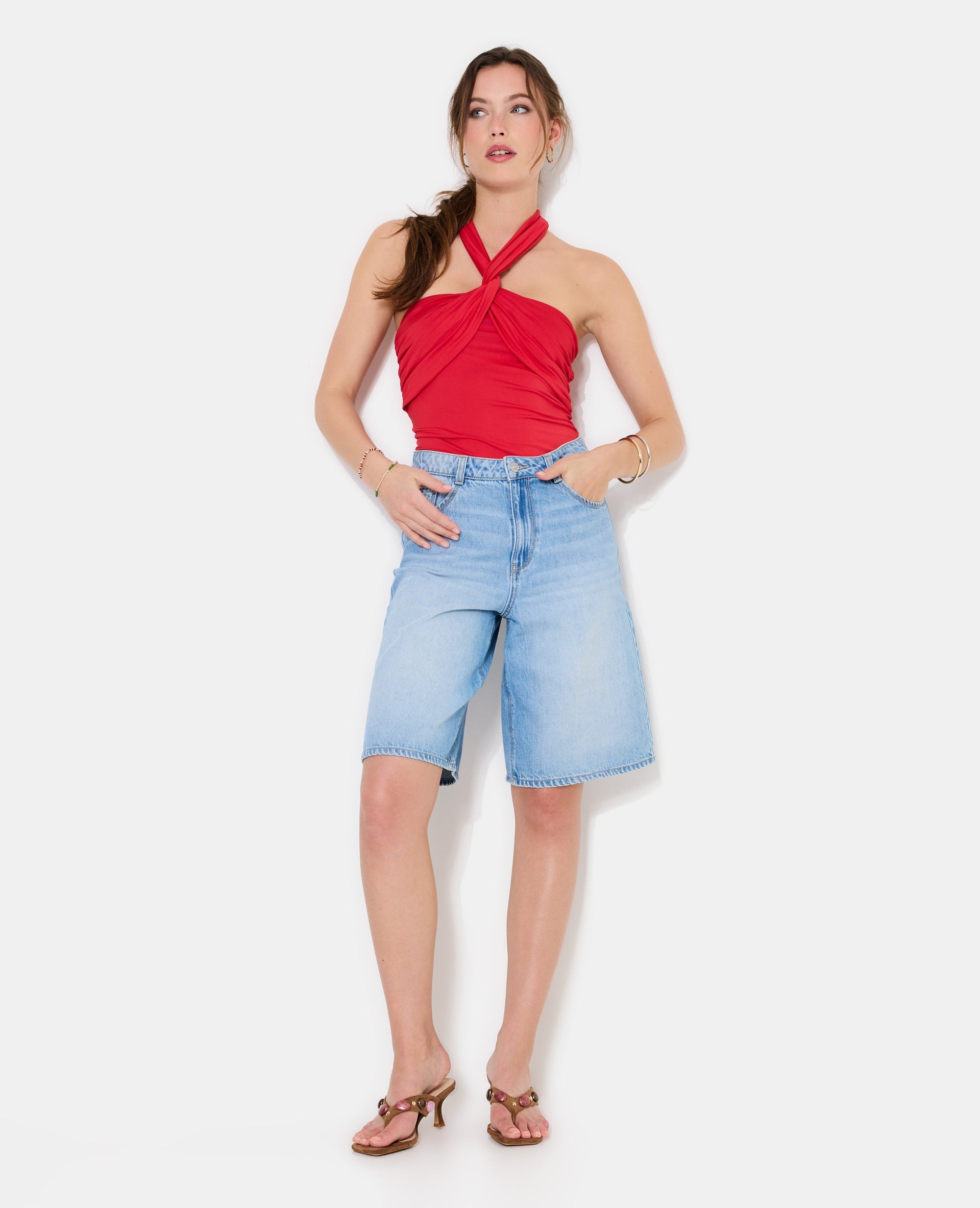 Body multiposition en maille stretch