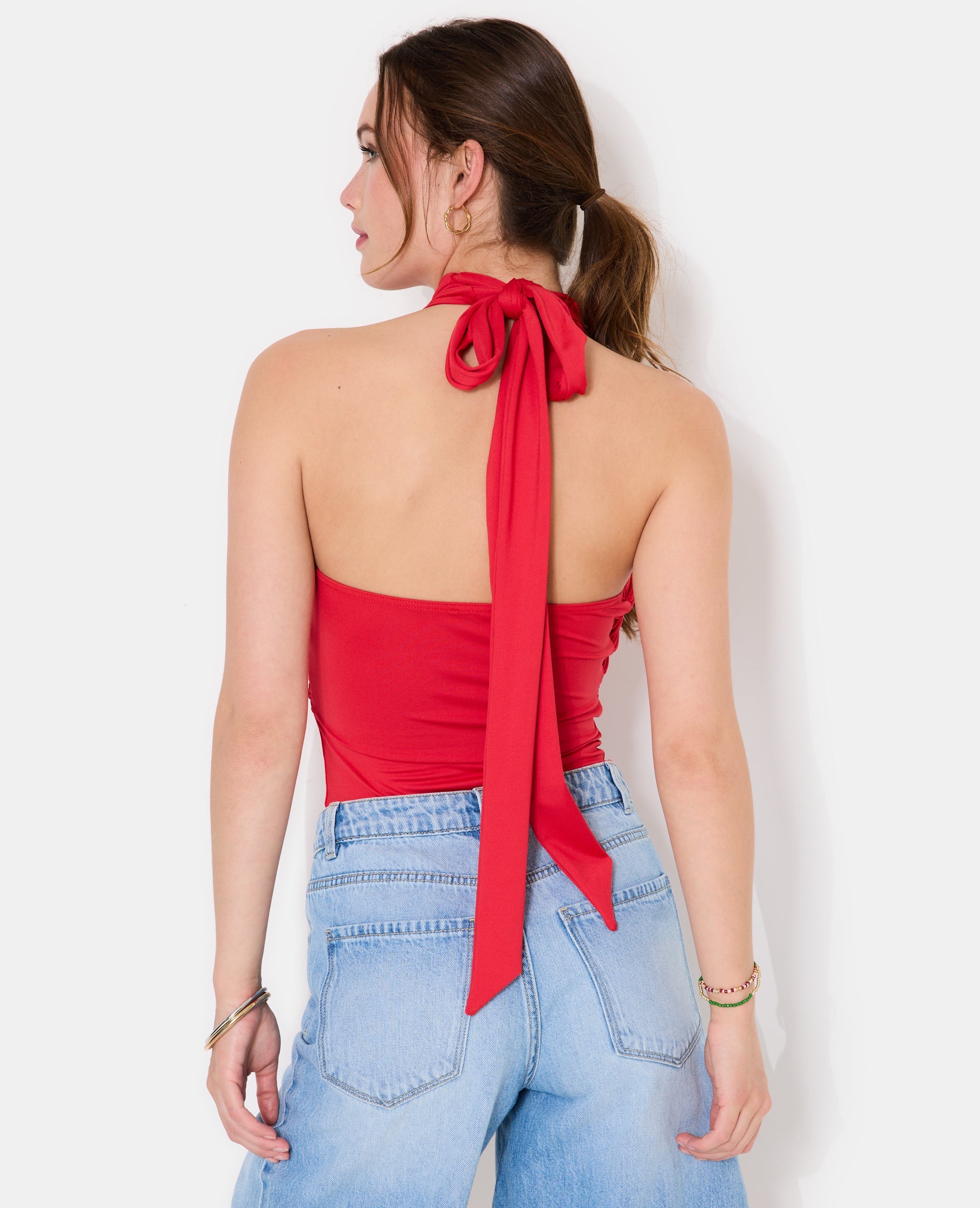 Body multiposition en maille stretch