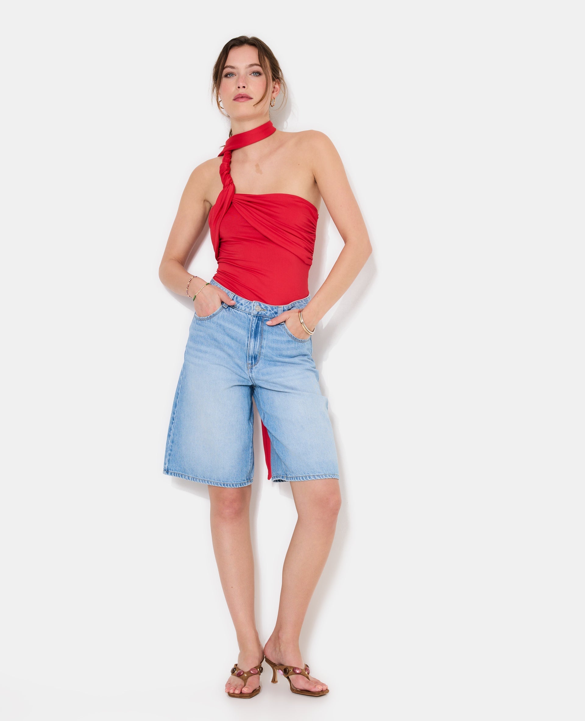 Body multiposition en maille stretch