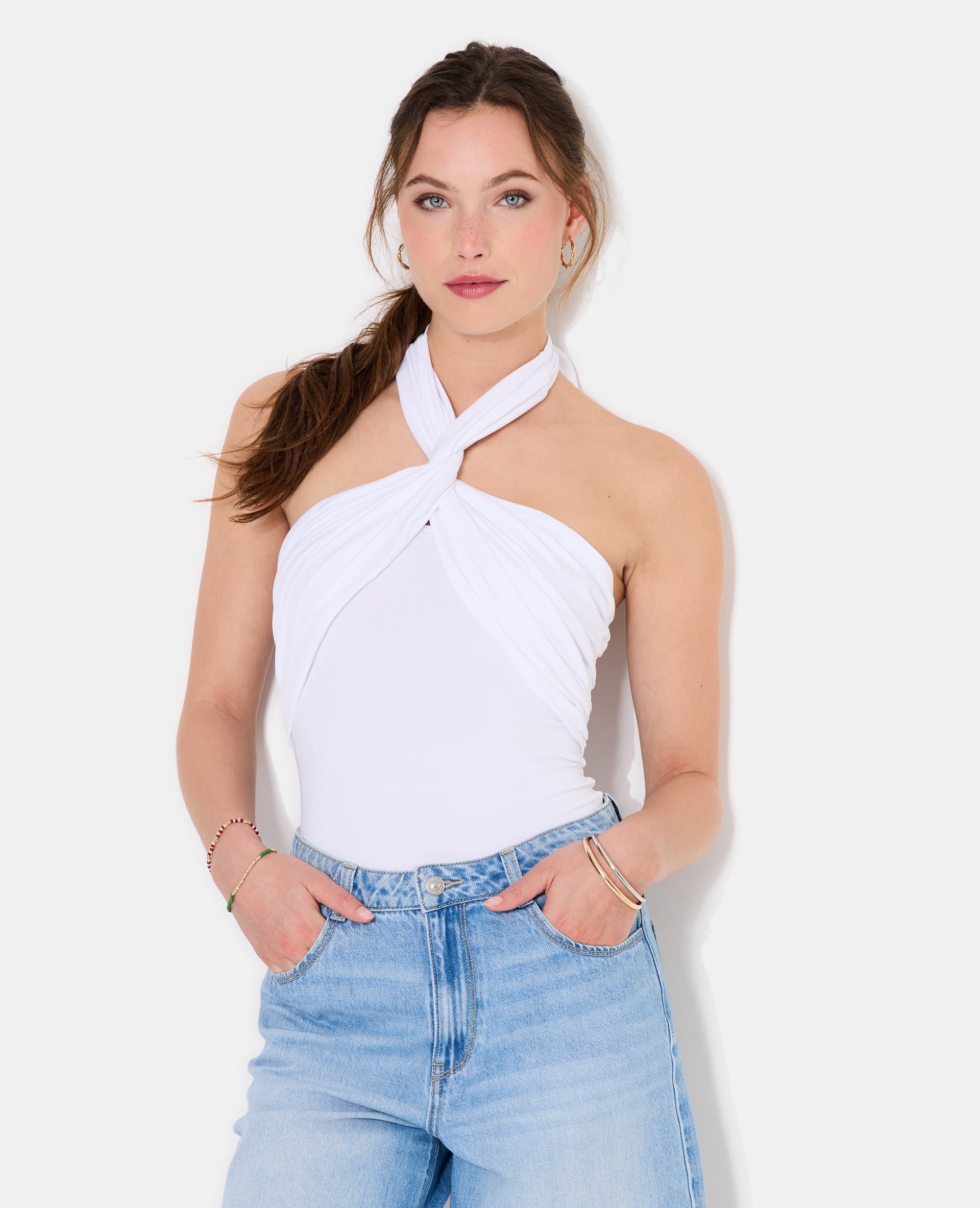 Body multiposition en maille stretch
