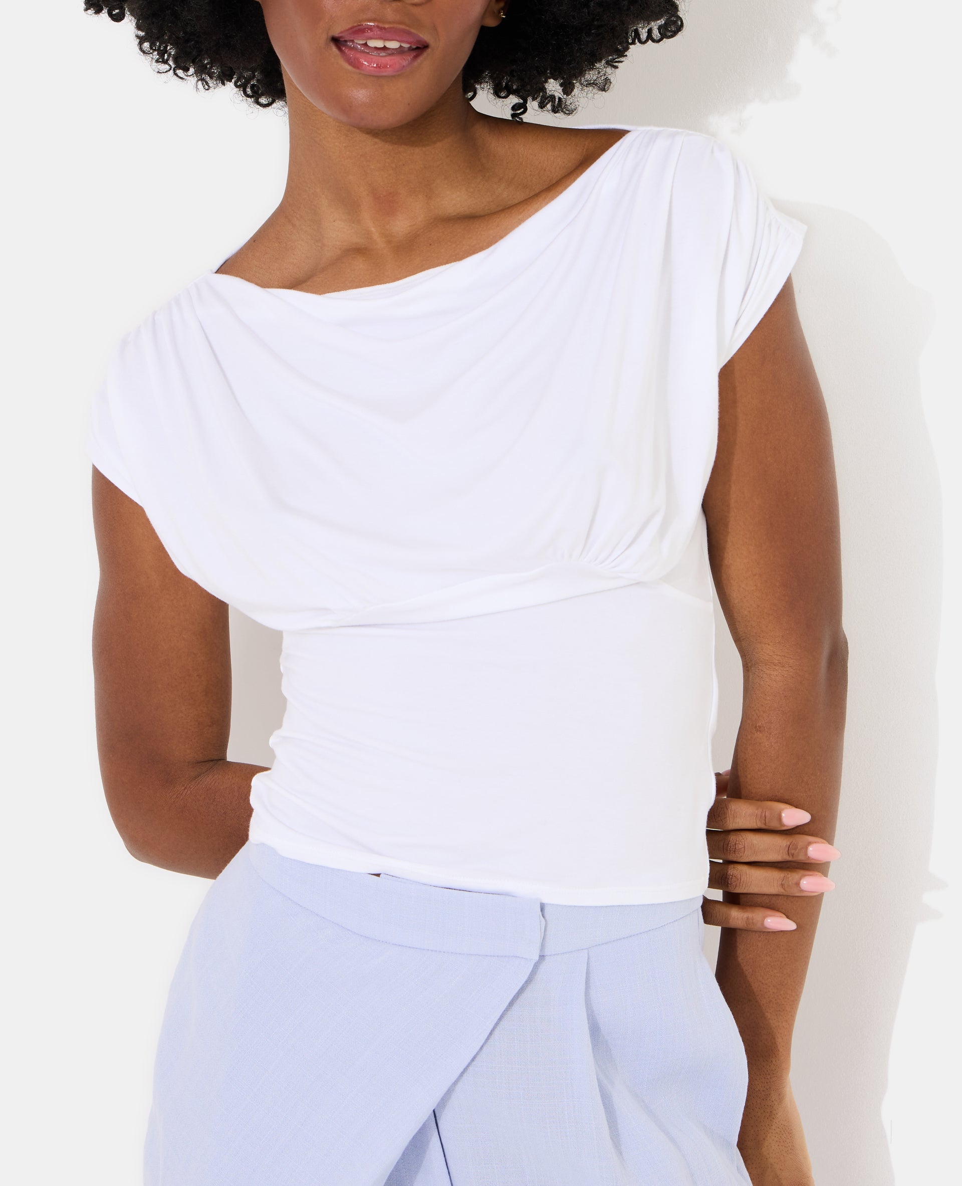 Top fluide avec drapé