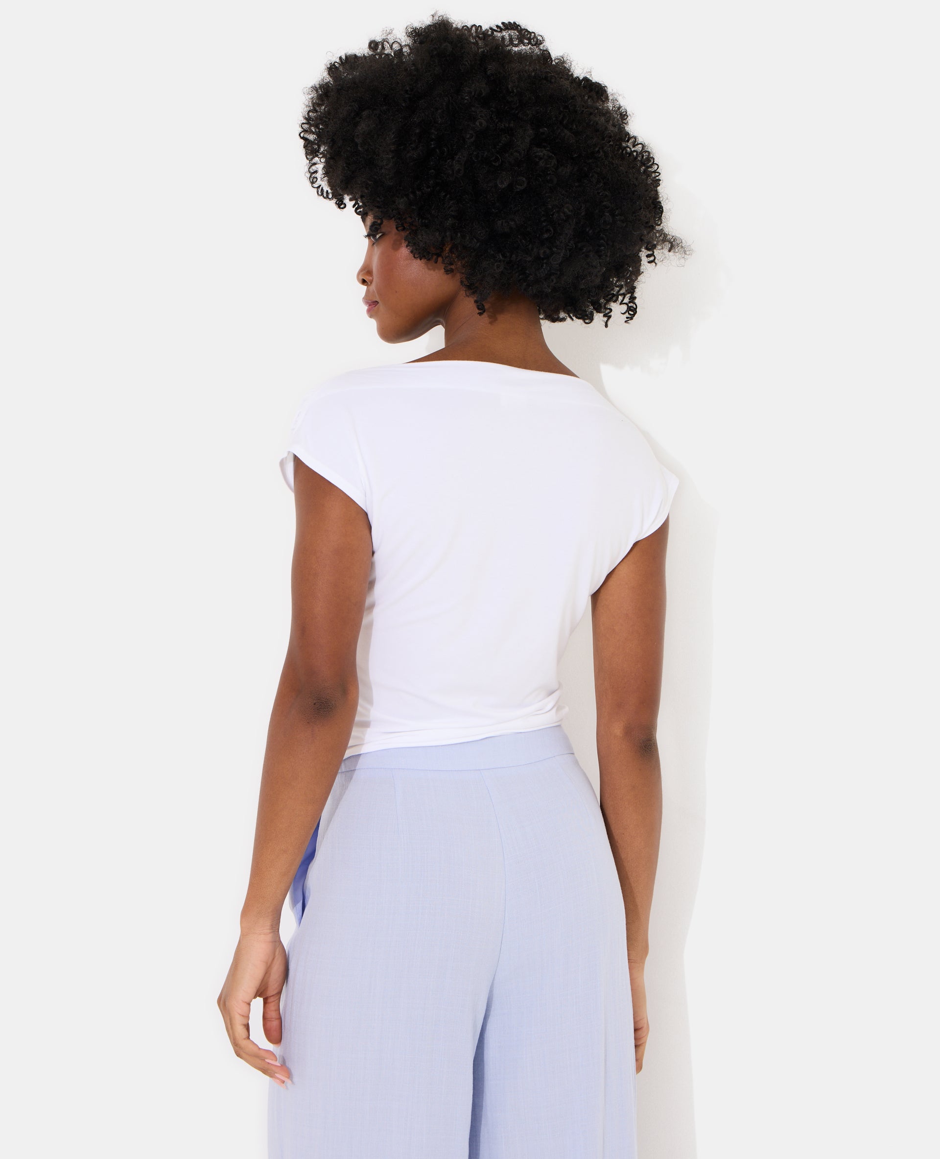 Top fluide avec drapé